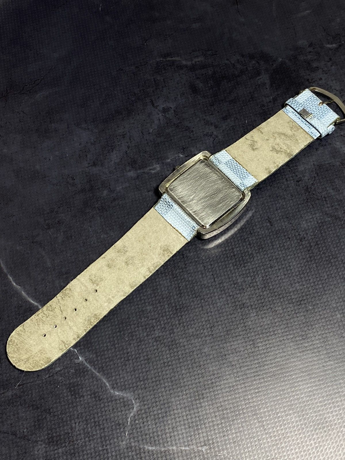 Jewelry × Vintage Goldtime Square Quartz Watch Checkered Strap Vintage Size ONE SIZE - 8 Thumbnail