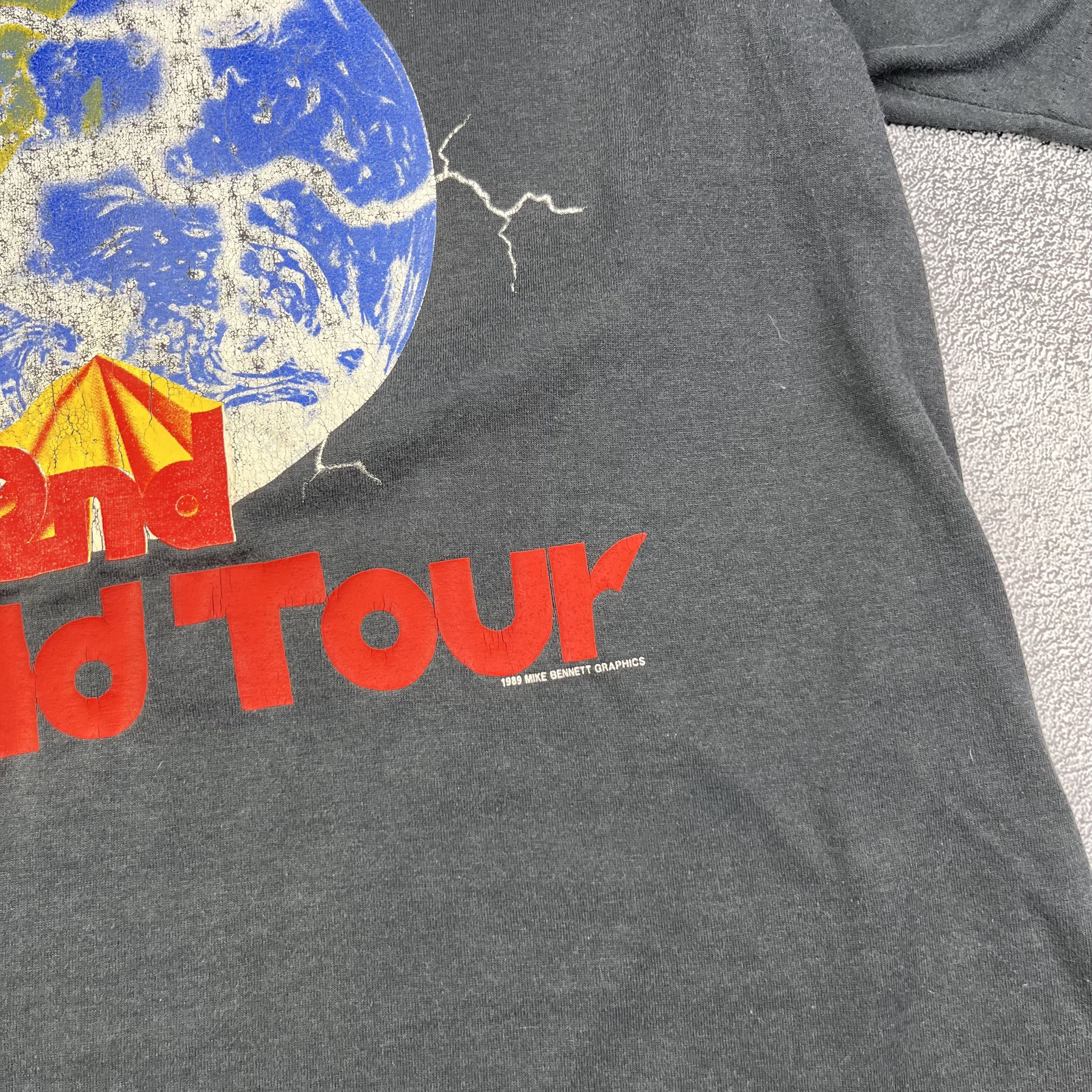 Vintage RARE!! Vintage 80s Jesus Christ 2nd World Tour Black T Shirt Size US M / EU 48-50 / 2 - 5 Thumbnail