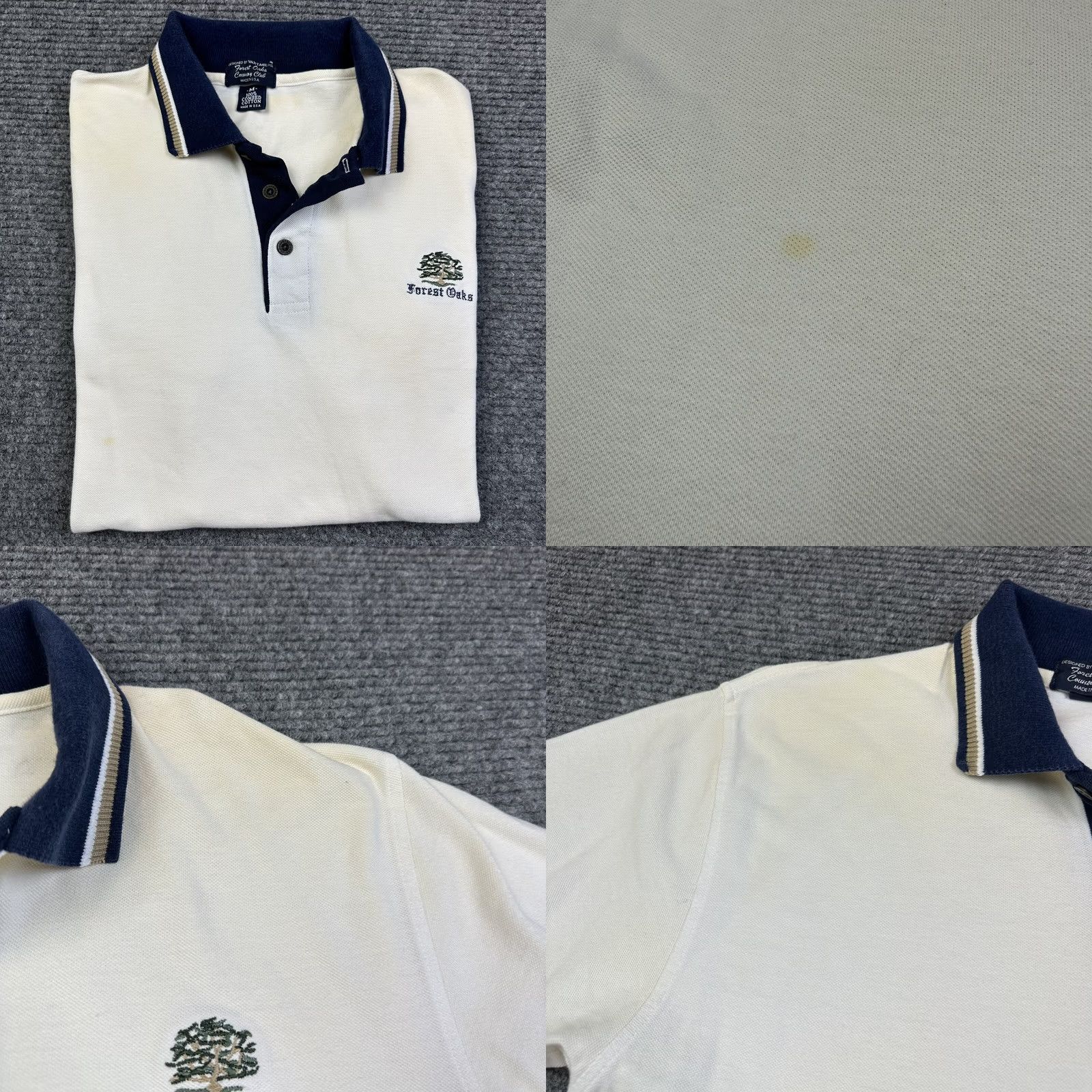 Vintage VINTAGE Forest Oaks Golf Polo Shirt Mens M Embroidered Made In USA Polo 90s Golf USA Man Size US M / EU 48-50 / 2 - 8 Thumbnail