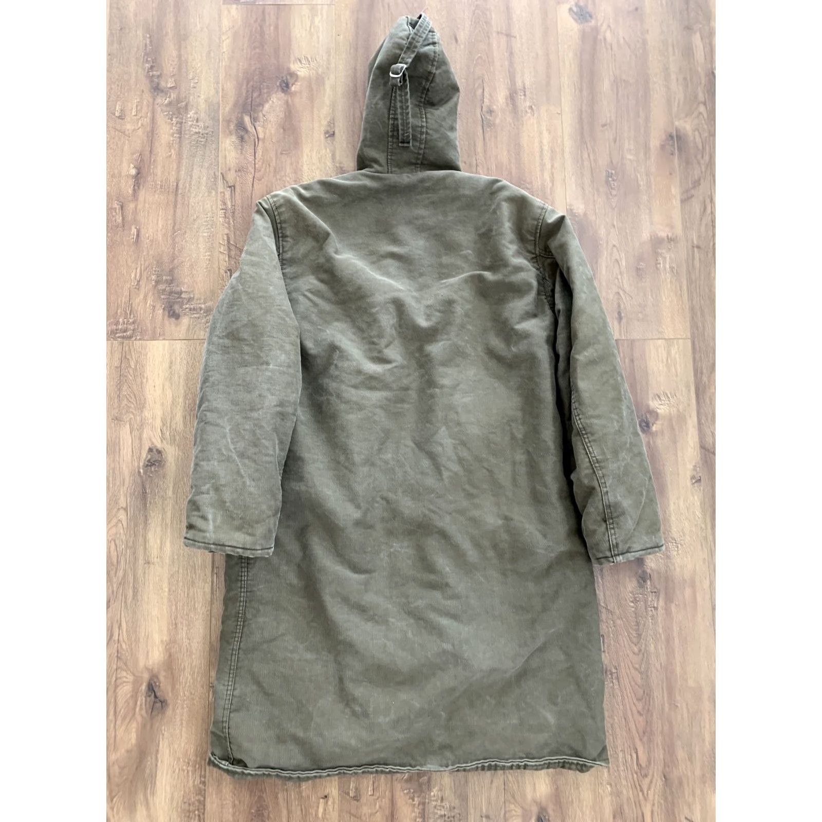 Vintage VINTAGE Golden Fleece Jacket Mens Large Green Cotton Hooded Parka Trenchcoat Western Puffer Ski Vintage Outerwear Size US L / EU 52-54 / 3 - 5 Thumbnail