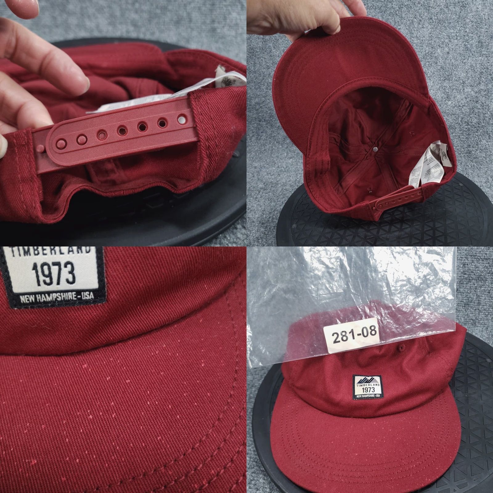 Timberland Timberland Cap Mens One Size Red Snapback Flat Brim Outdoor Hat Size ONE SIZE - 8 Thumbnail