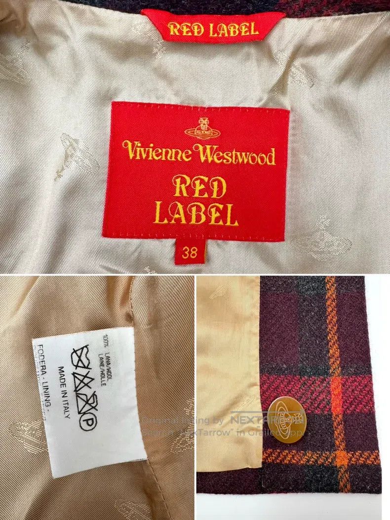 Vivienne Westwood Vivienne Westwood Wool Plaid Asymmetric Tweed Coat Size XS / US 0-2 / IT 36-38 - 8 Thumbnail