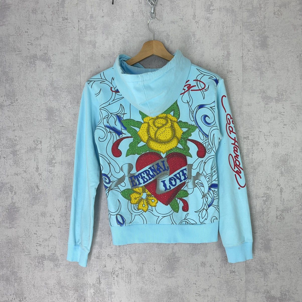 Christian Audigier × Ed Hardy × Vintage Ed Hardy Zip Hoodie y2k vintage drip grunge audigier skull Size US XS / EU 42 / 0 - 4 Thumbnail