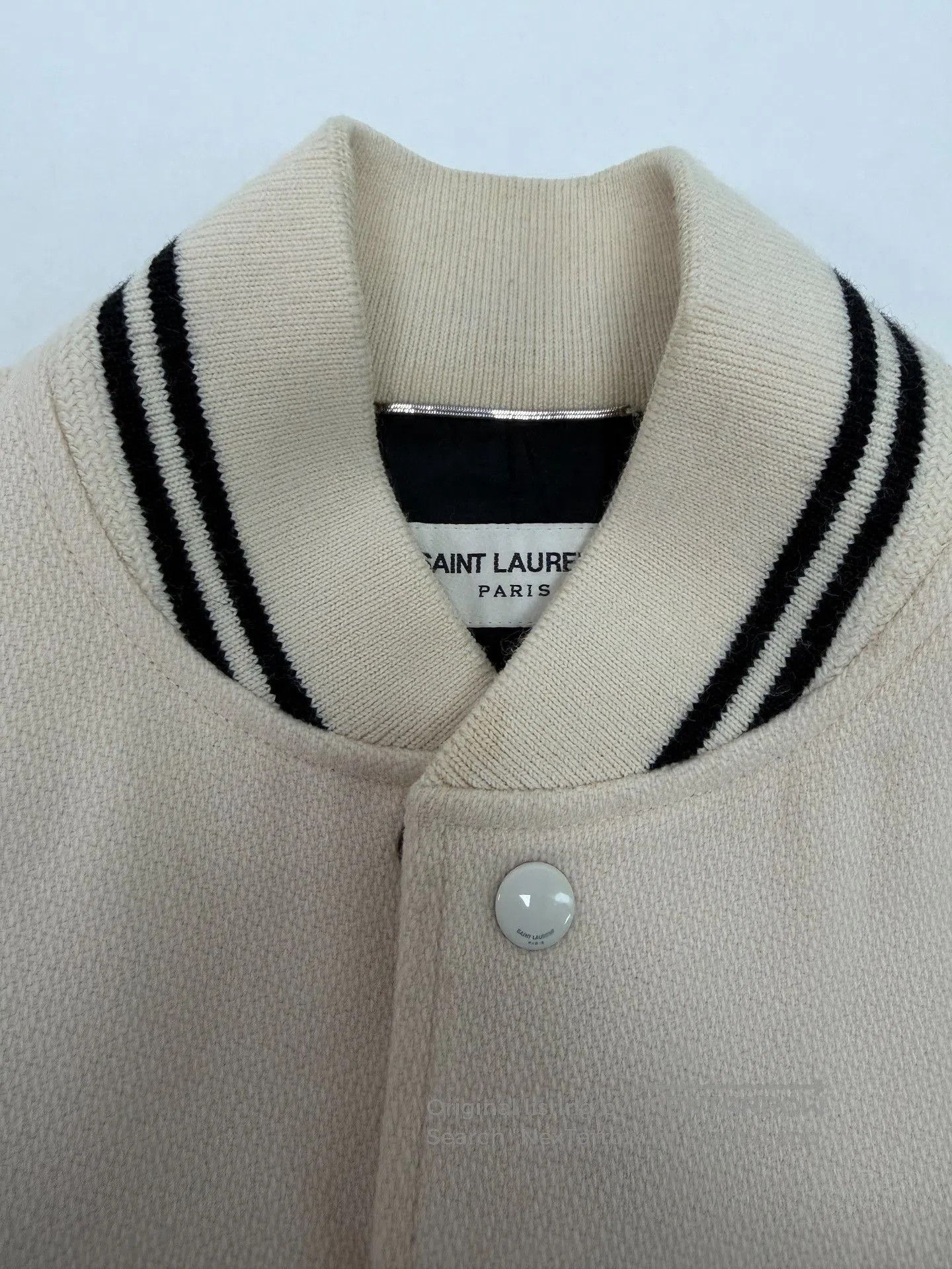 Saint Laurent Paris Saint Laurent Beige Baseball Jacket. Size US S / EU 44-46 / 1 - 3 Thumbnail