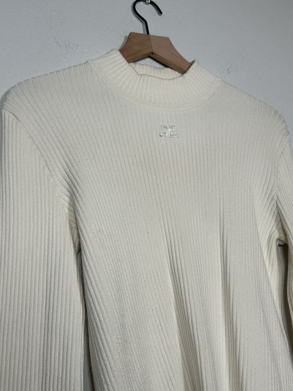 Courreges 2023 Ribbed Knit Turtleneck Knit Size US L / EU 52-54 / 3 - 2 Thumbnail