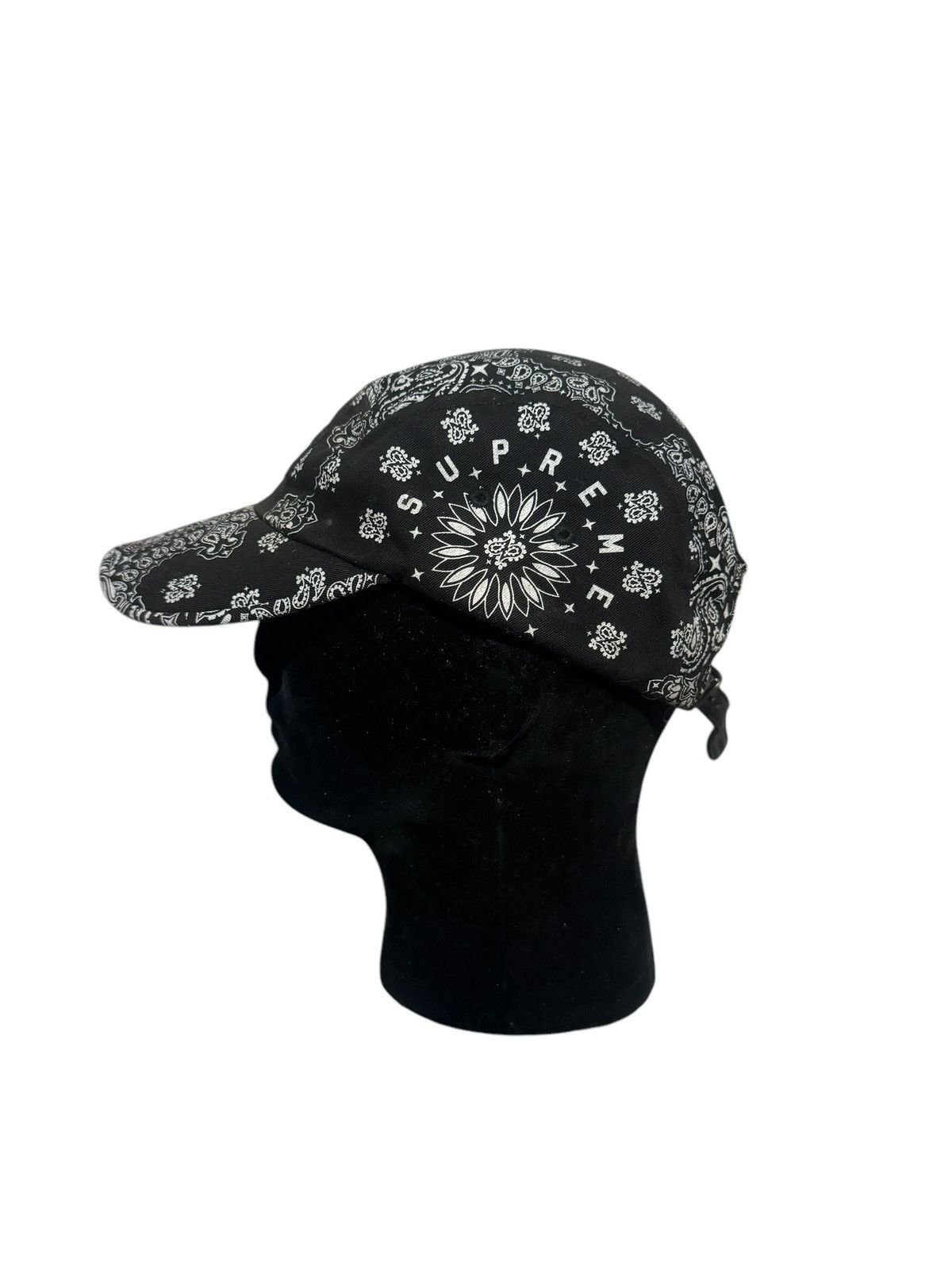 Supreme Supreme SS21 Bandana Camp Cap Black Size ONE SIZE - 2 Thumbnail