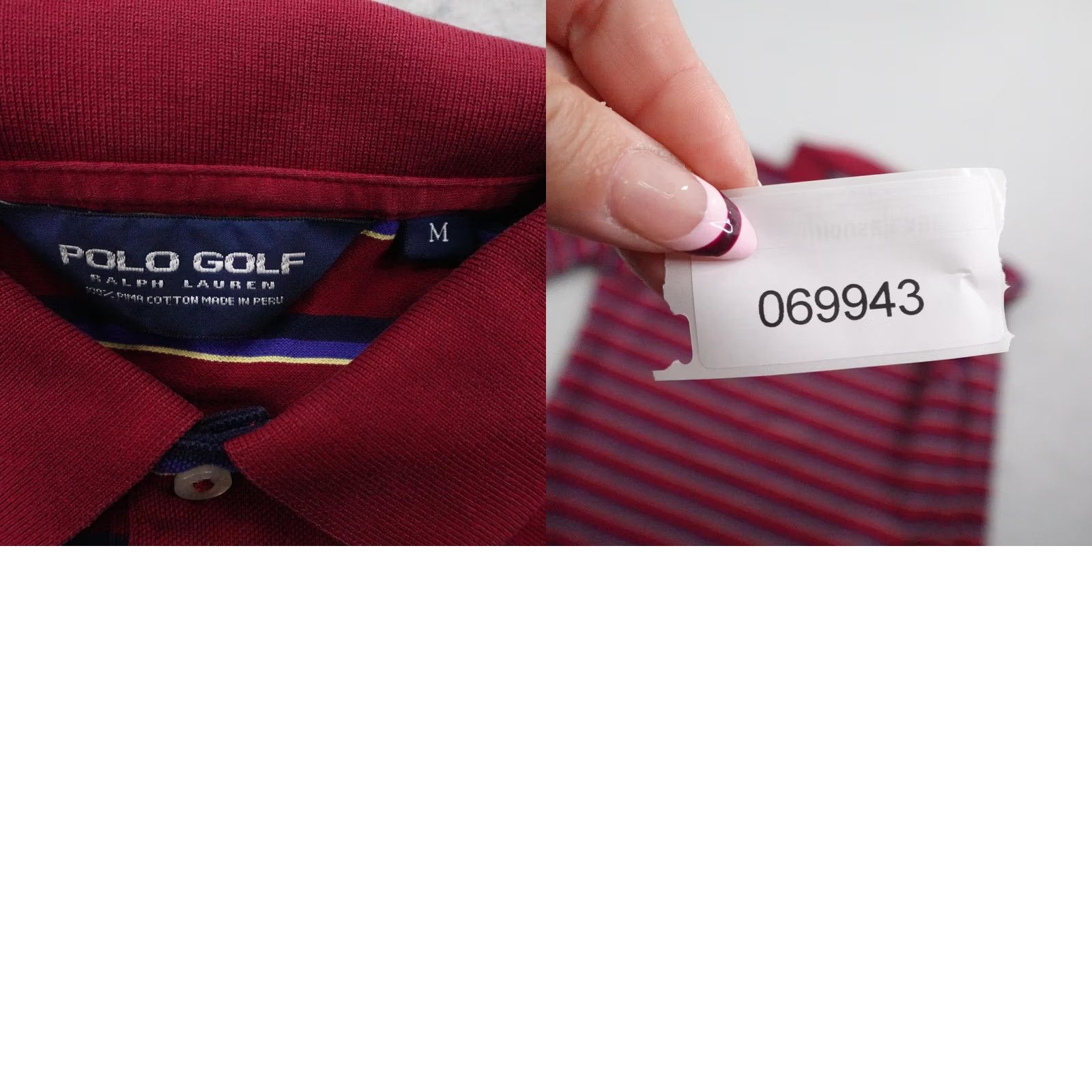 Polo Ralph Lauren VINTAGE Polo Ralph Lauren Golf Shirt Mens Medium Red Blue Stripes Pima Cotton Size US M / EU 48-50 / 2 - 8 Thumbnail