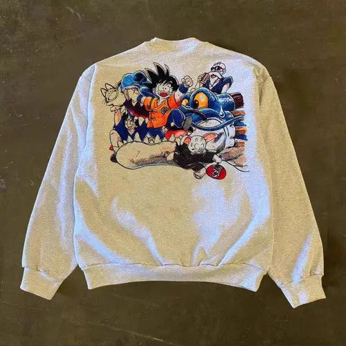 Designer × Japanese Brand Grey vintage cotton sweatshirt with dragon ball pattern Size US L / EU 52-54 / 3 - 1 Thumbnail