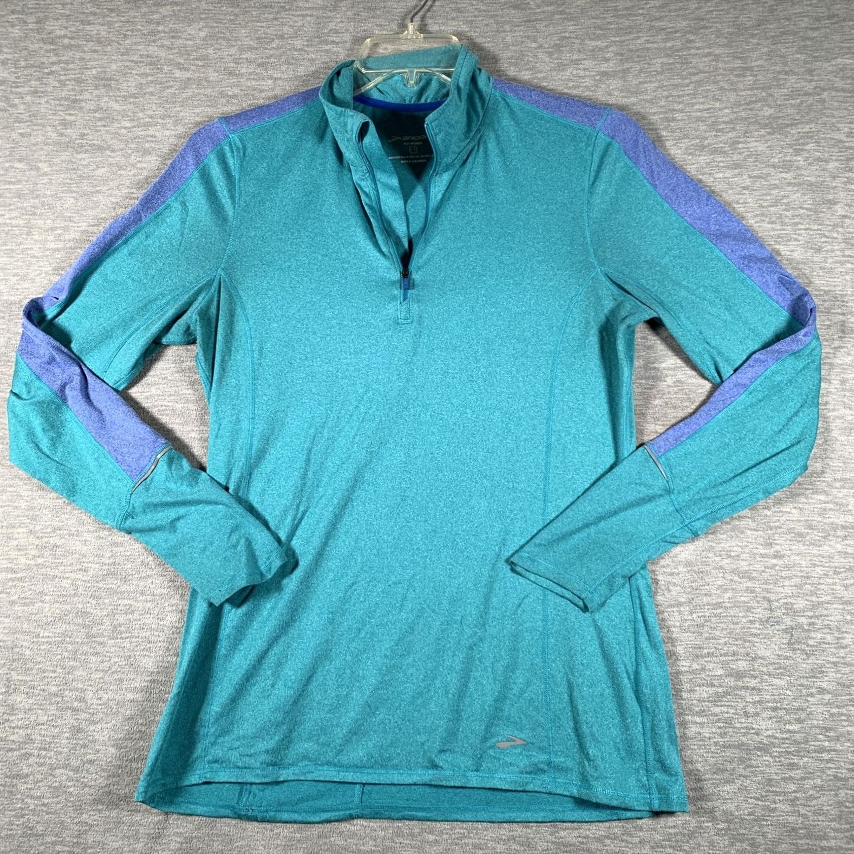Brooks Brooks Equilibrium Pullover Womens Large Blue 1/4 Zip Running Long Sleeve Top Size L / US 10 / IT 46 - 2 Thumbnail