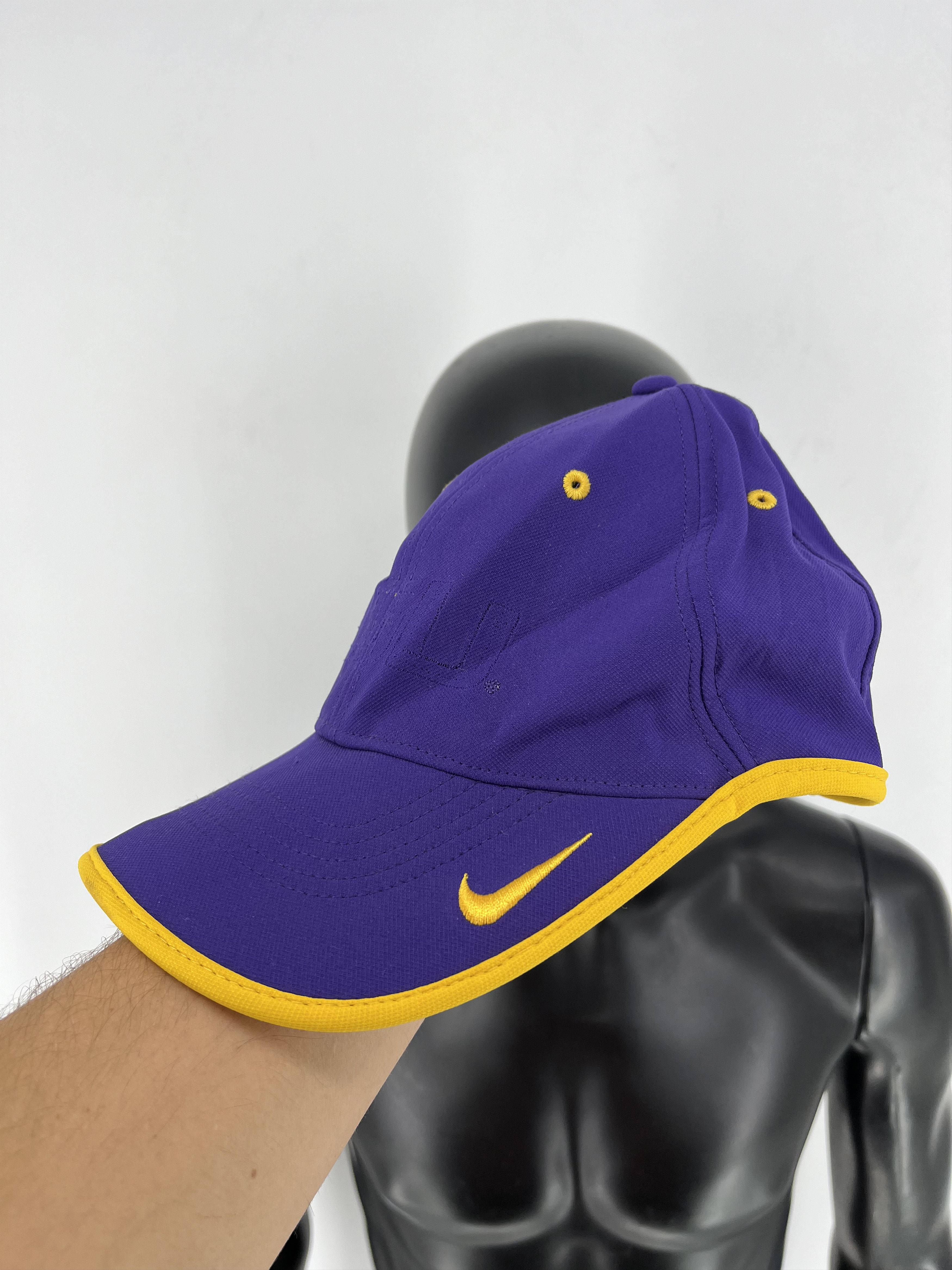 Nike LSU Tigers Nike Ball Cap Hat Adult One Size Purple Gold Size ONE SIZE - 3 Thumbnail