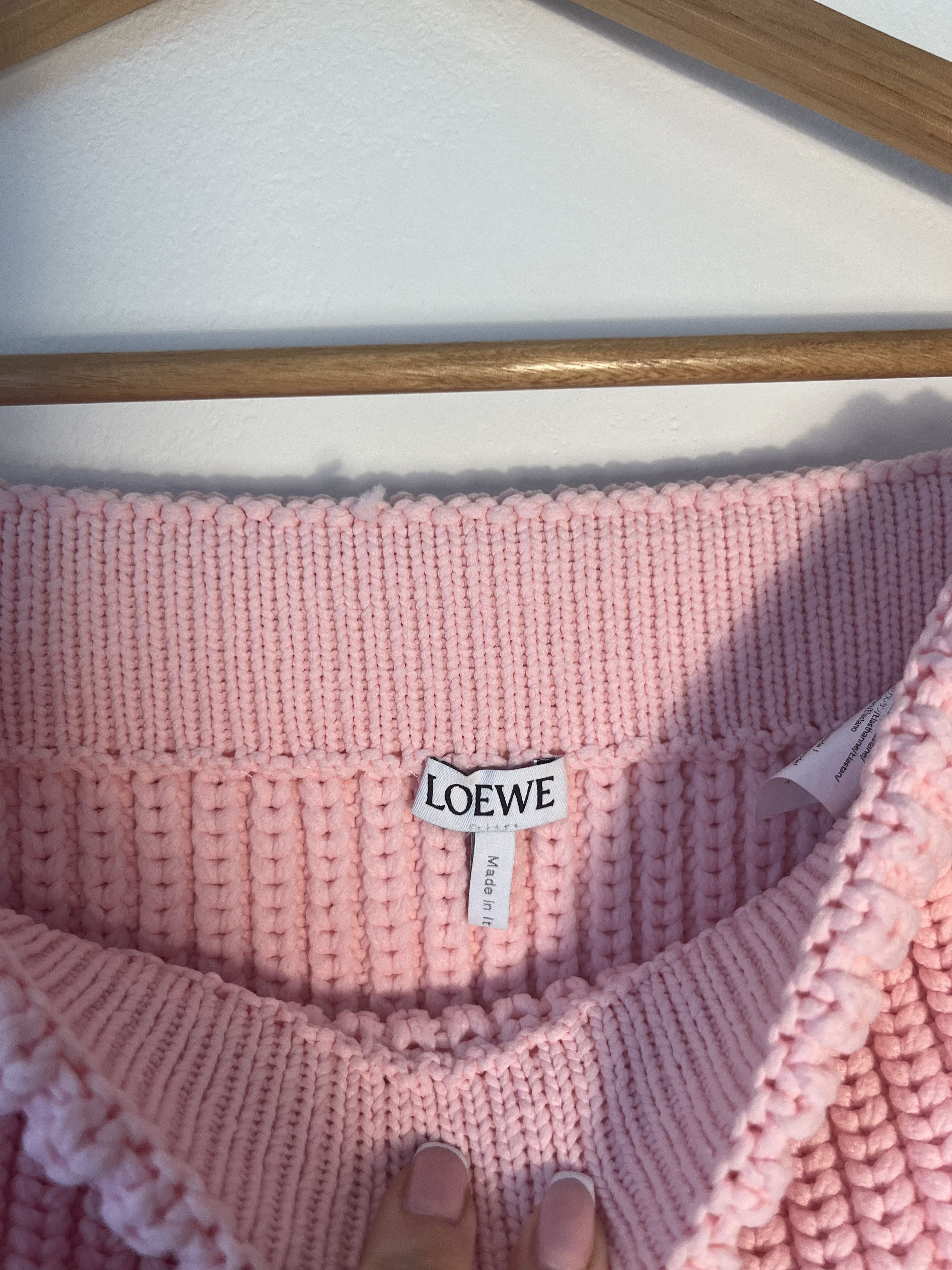 Loewe LOEWE two piece pink set sweater, cropped Jacket and skirt Size S / US 4 / IT 40 - 9 Thumbnail