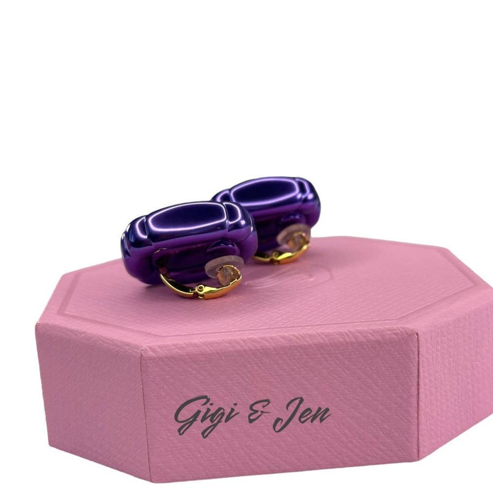 Swarovski Swarovski Dulcis clip earrings Cushion cut, Purple Size ONE SIZE - 4 Thumbnail