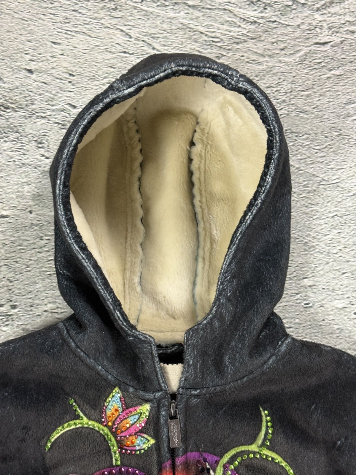Ed Hardy Ed Hardy zip hoodie black red vintage Y2K faux fur Size M / US 6-8 / IT 42-44 - 4 Thumbnail