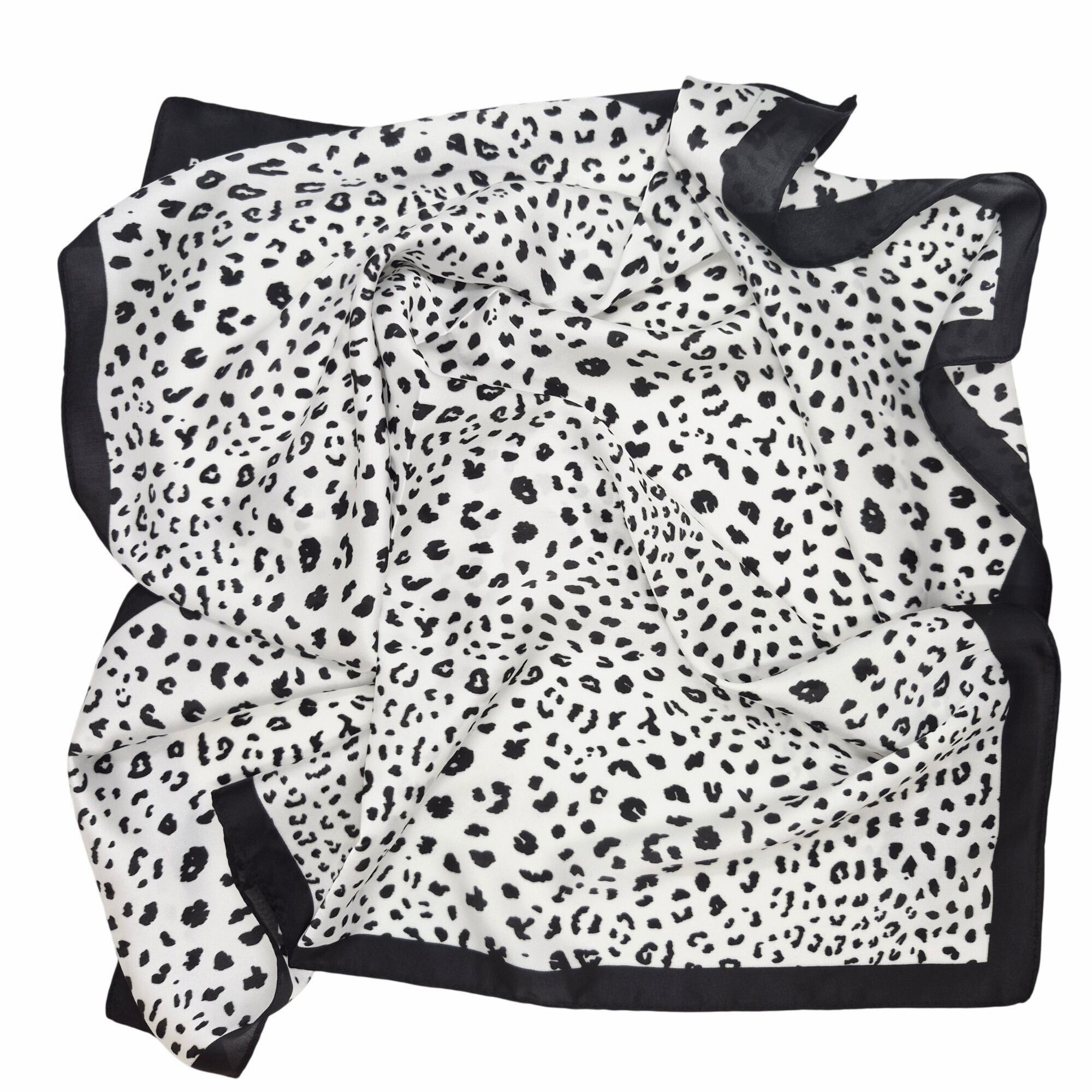 Other ⭐Elegant Bandana Square Scarf Silky Satin Soft White Black l Size ONE SIZE - 6 Thumbnail