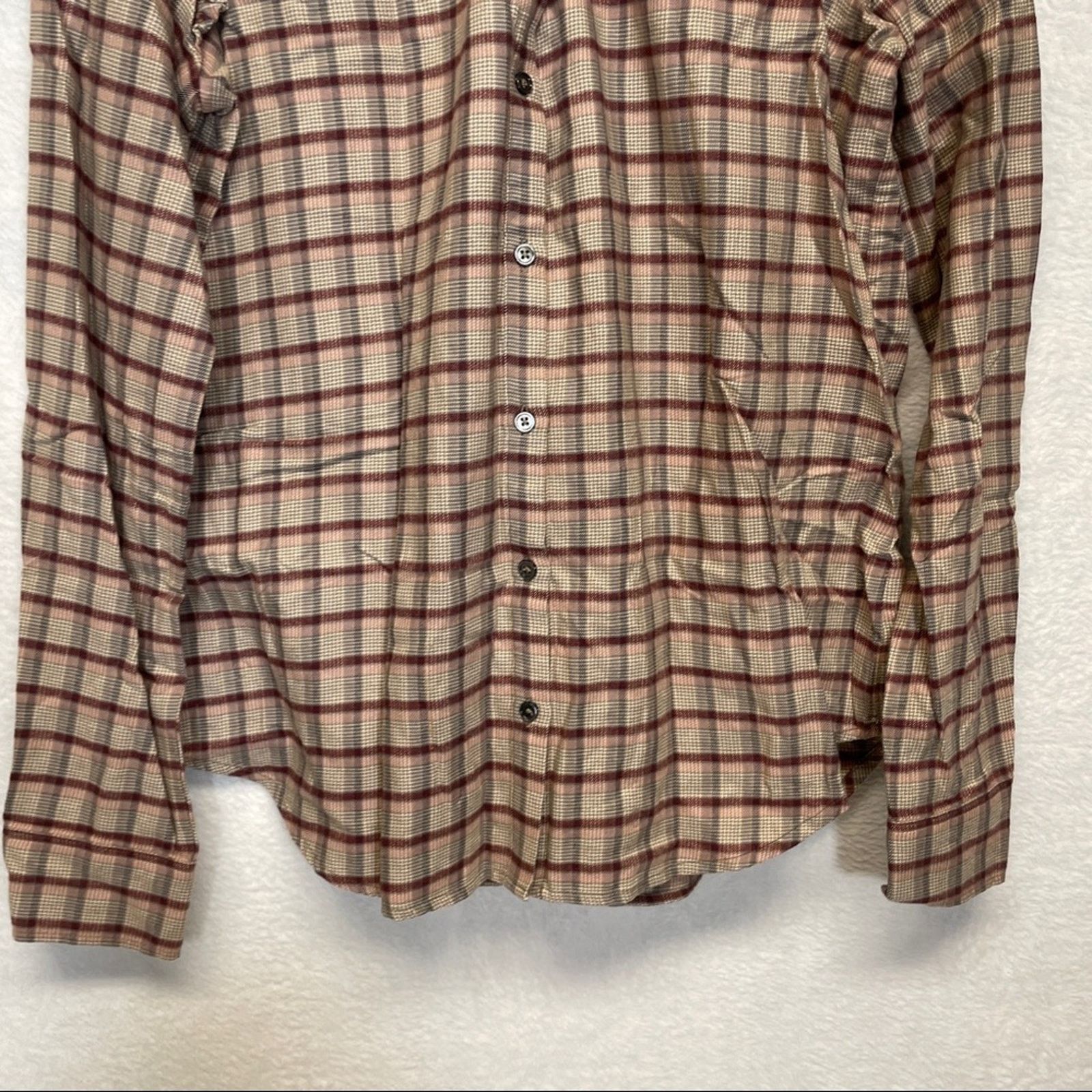Paige Paige Jenelle Ruffle Plaid Long Sleeve Button Down Shirt Size M / US 6-8 / IT 42-44 - 5 Thumbnail