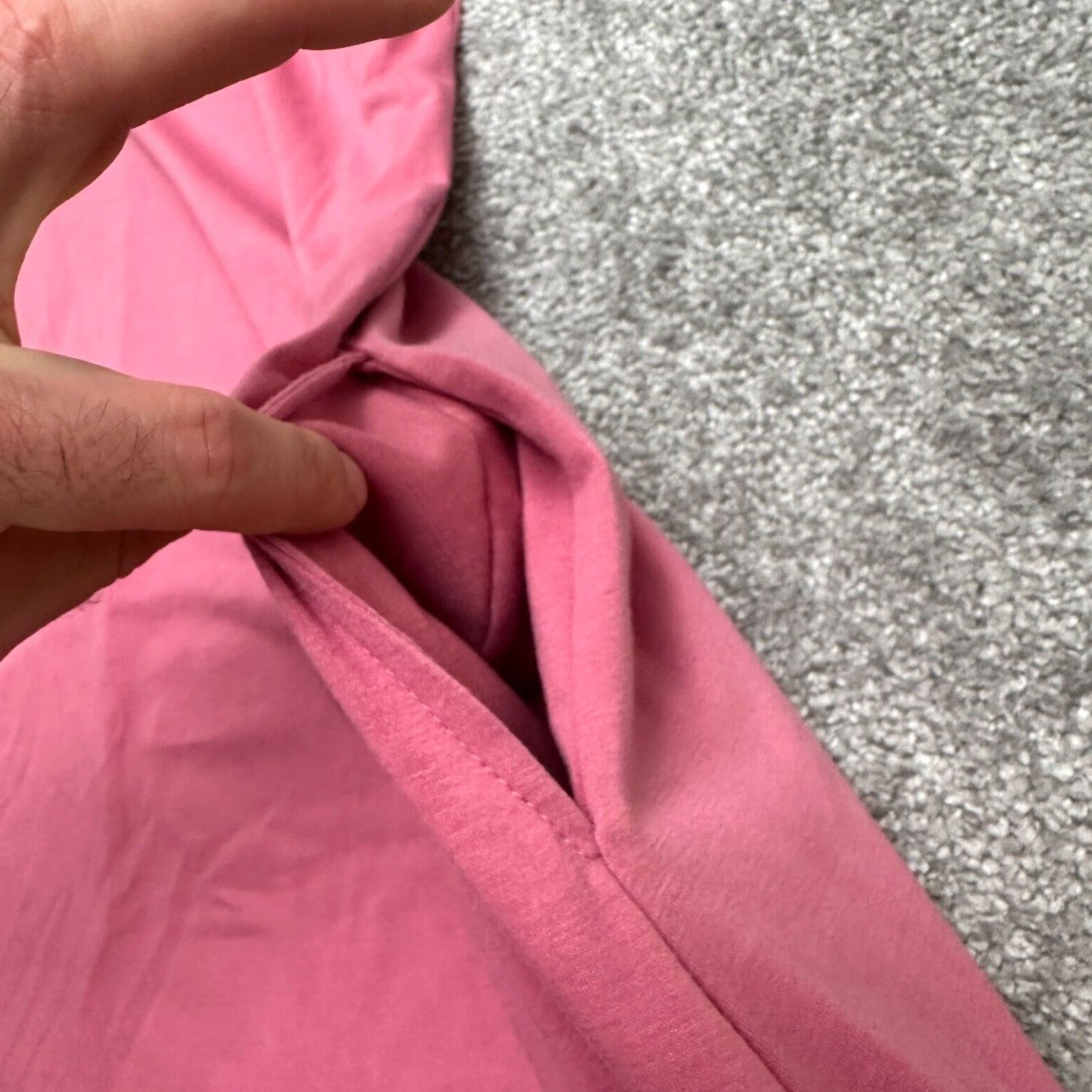 Pinko Unbranded Knee Length Tank Dress Womens M Pink Pockets Spaghetti Strap V-Neck Casual Knit Rayon Spandex Size M / US 6-8 / IT 42-44 - 4 Thumbnail