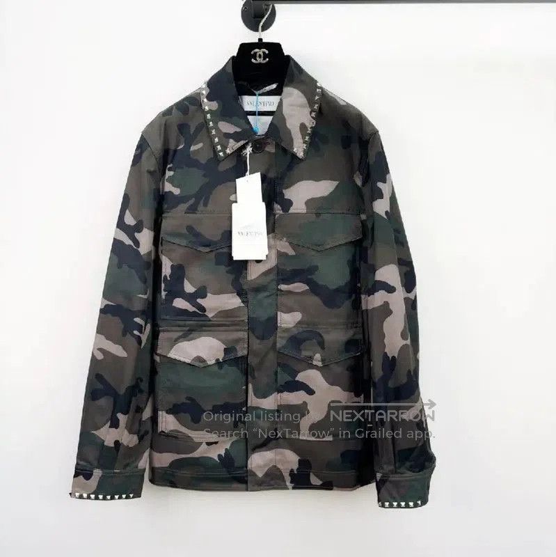 Valentino Valentino Men's Long Sleeve Camouflage Jacket . Size US M / EU 48-50 / 2 - 1 Thumbnail