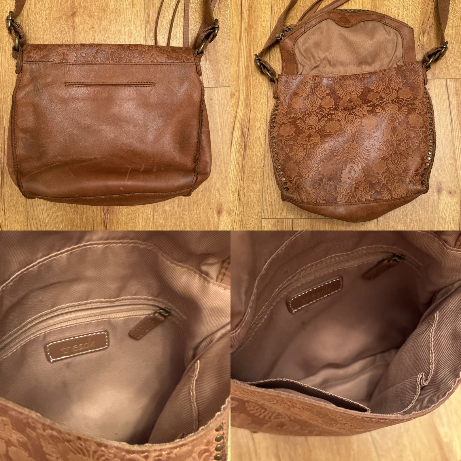 The Sak VINTAGE The SAK Women’s Silverlake Leather Crossbody Bag Tooled Leather Boho Purse Size ONE SIZE - 8 Thumbnail