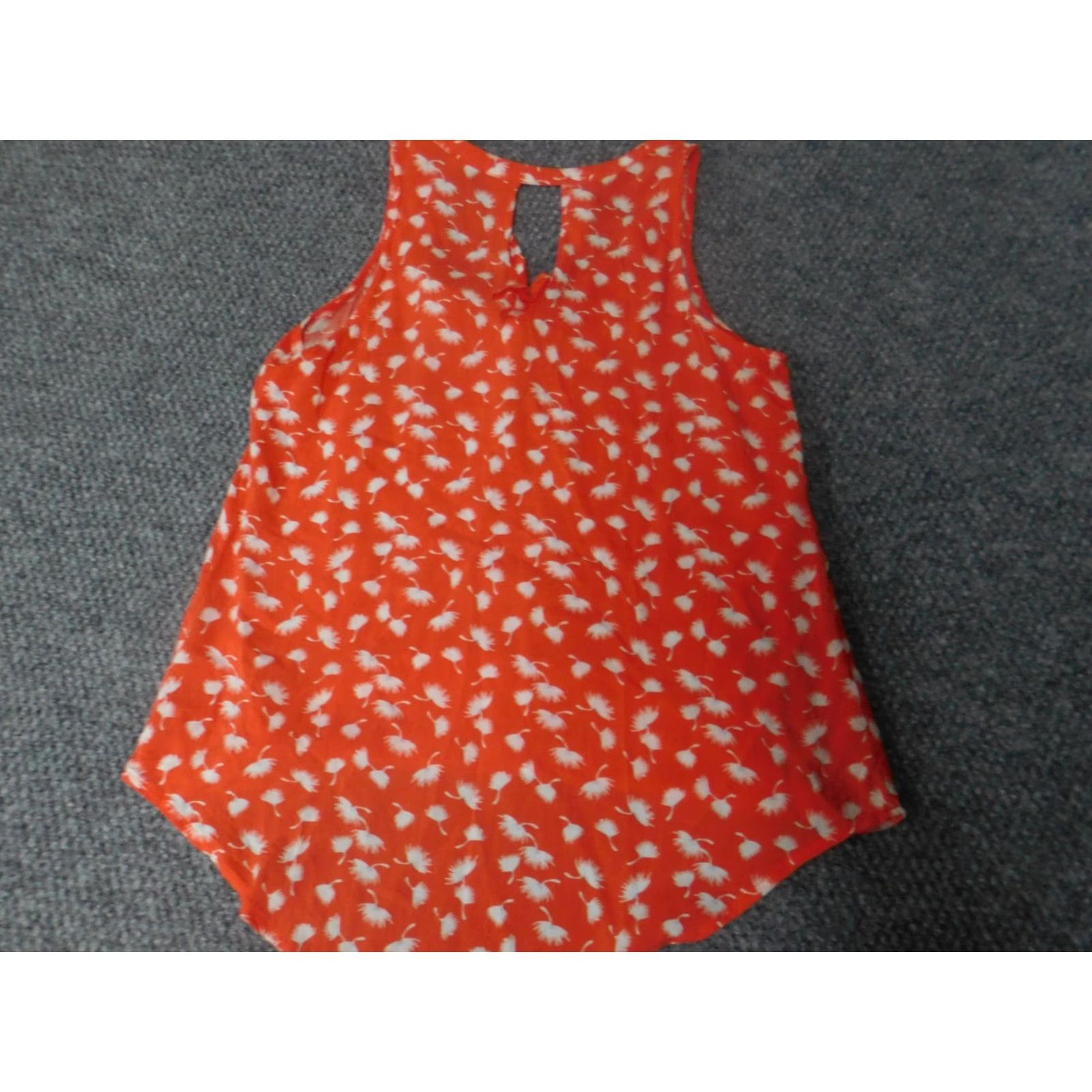 Old Navy Old Navy Womens Blouse XS Orange Pullover Short Sleeve Round Neck Cotton Basic Regular Solid Size XS / US 0-2 / IT 36-38 - 5 Thumbnail
