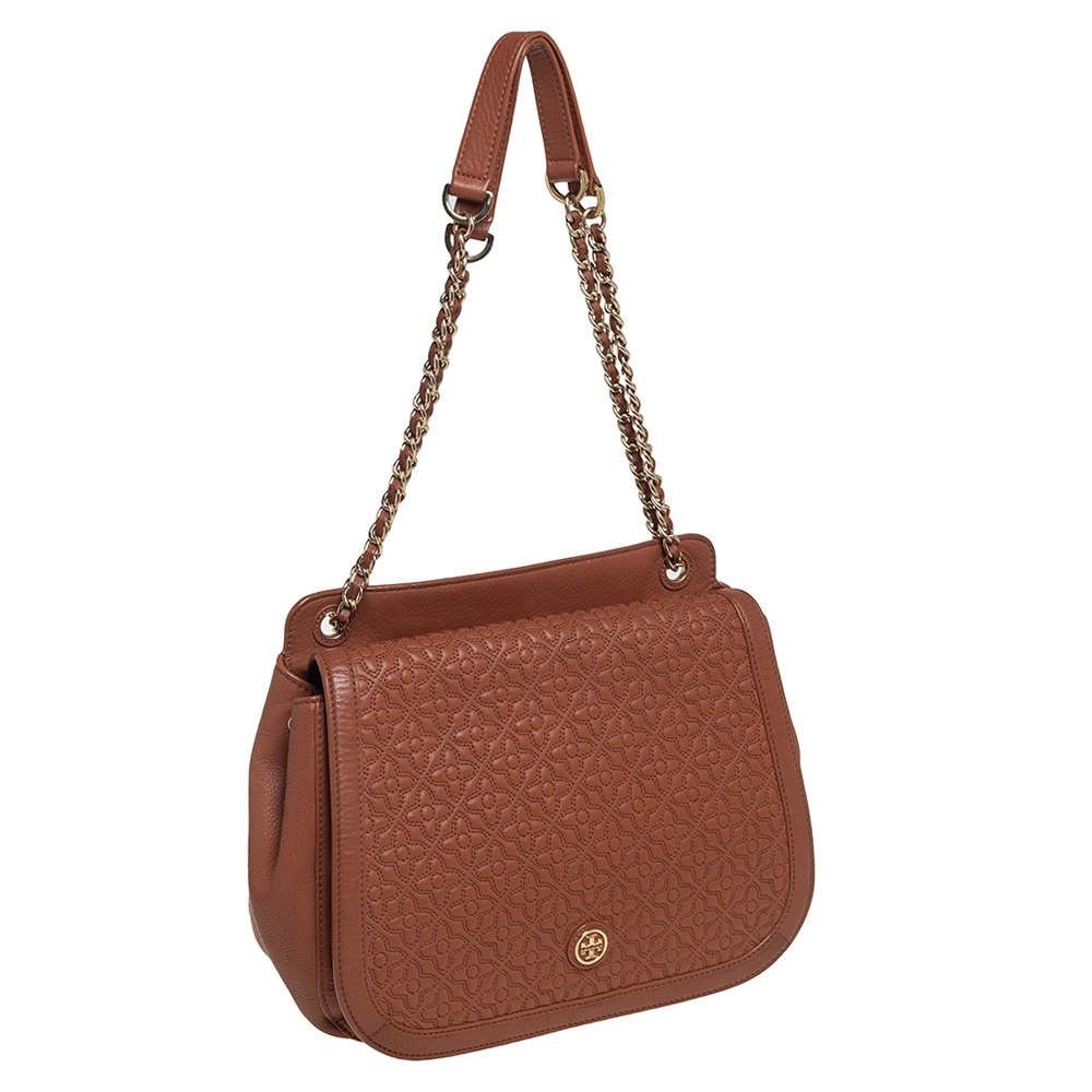 Tory Burch Value $650 Tory Burch Bryant Tan Leather Flap Shoulder Bag Size ONE SIZE - 2 Thumbnail