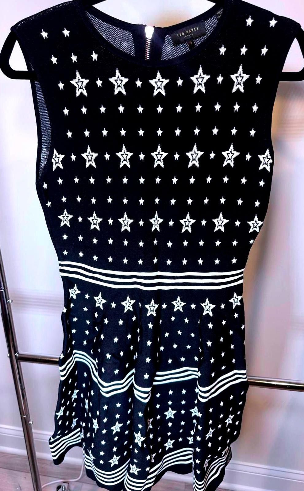 Ted Baker Ted Baker London Star Print Dress - Size 3 Size M / US 6-8 / IT 42-44 - 1 Thumbnail
