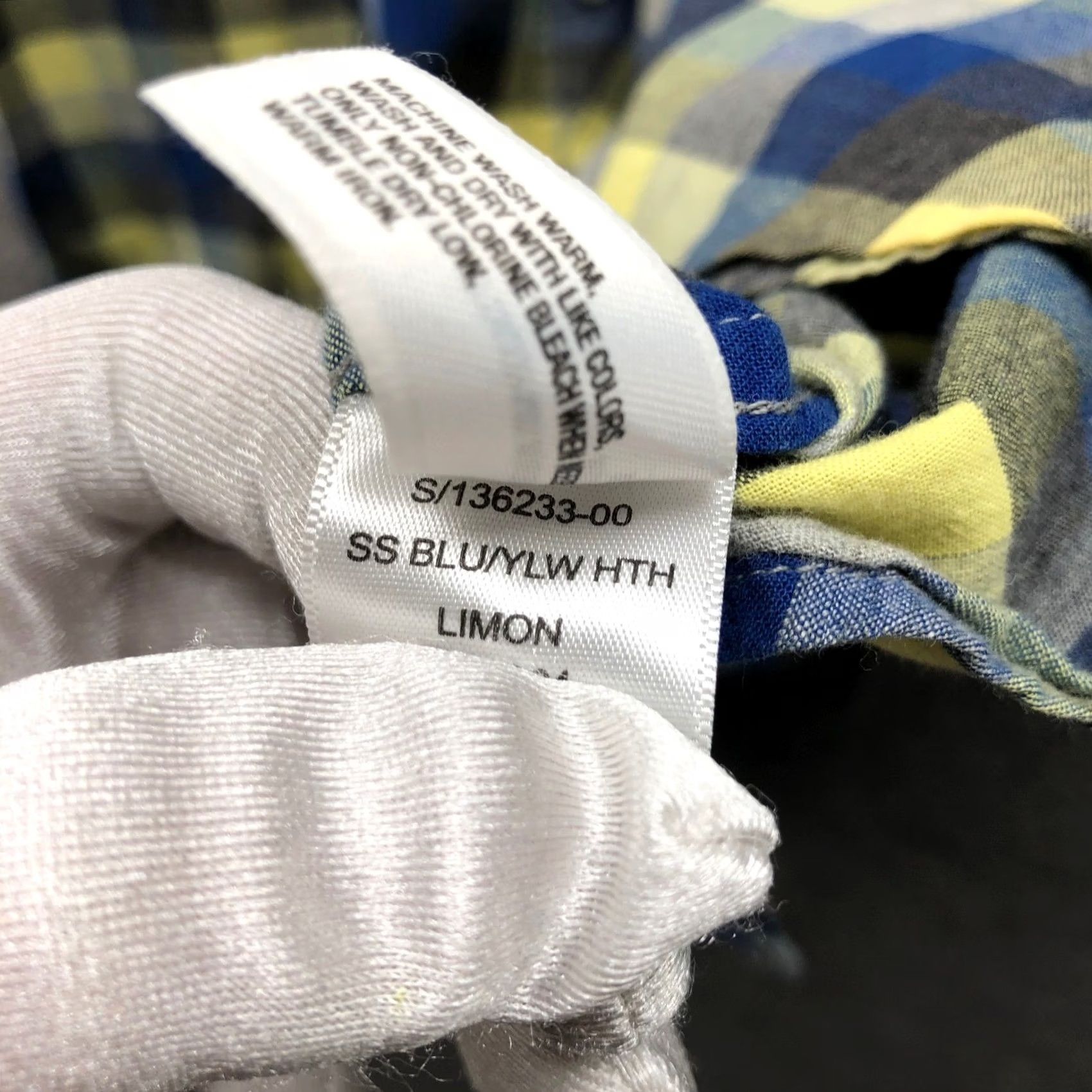 Gap Gap Lightweight Button Up Shirt Mens L Short Sleeve Blue Yellow Plaid Cotton Size US L / EU 52-54 / 3 - 7 Thumbnail