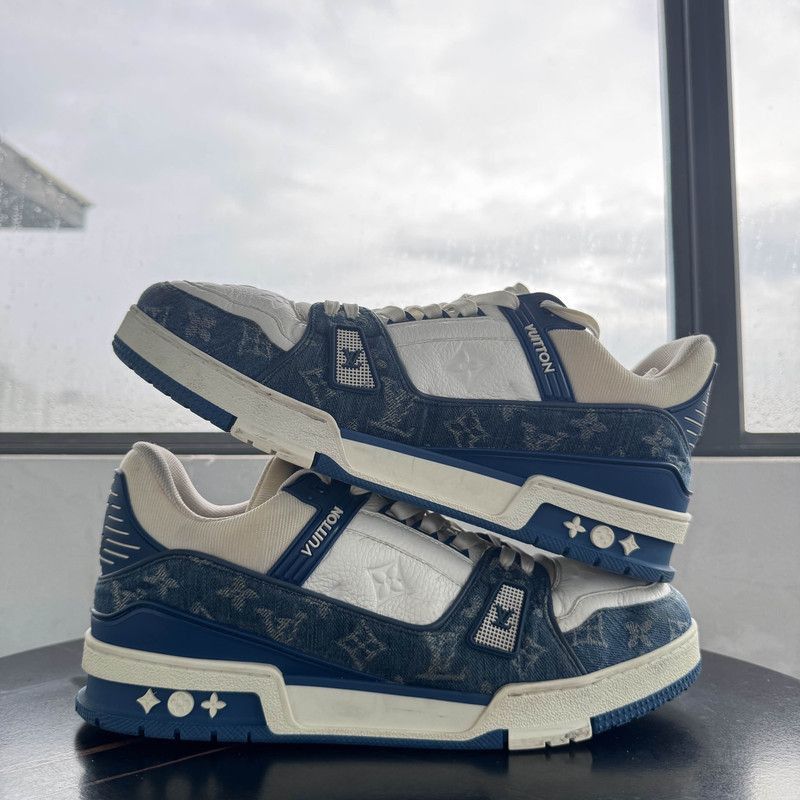 Louis Vuitton Louis Vuitton Denim Canvas Low-Top Fashion Sneakers -2508 Size US 9.5 / IT 39.5 - 6 Thumbnail