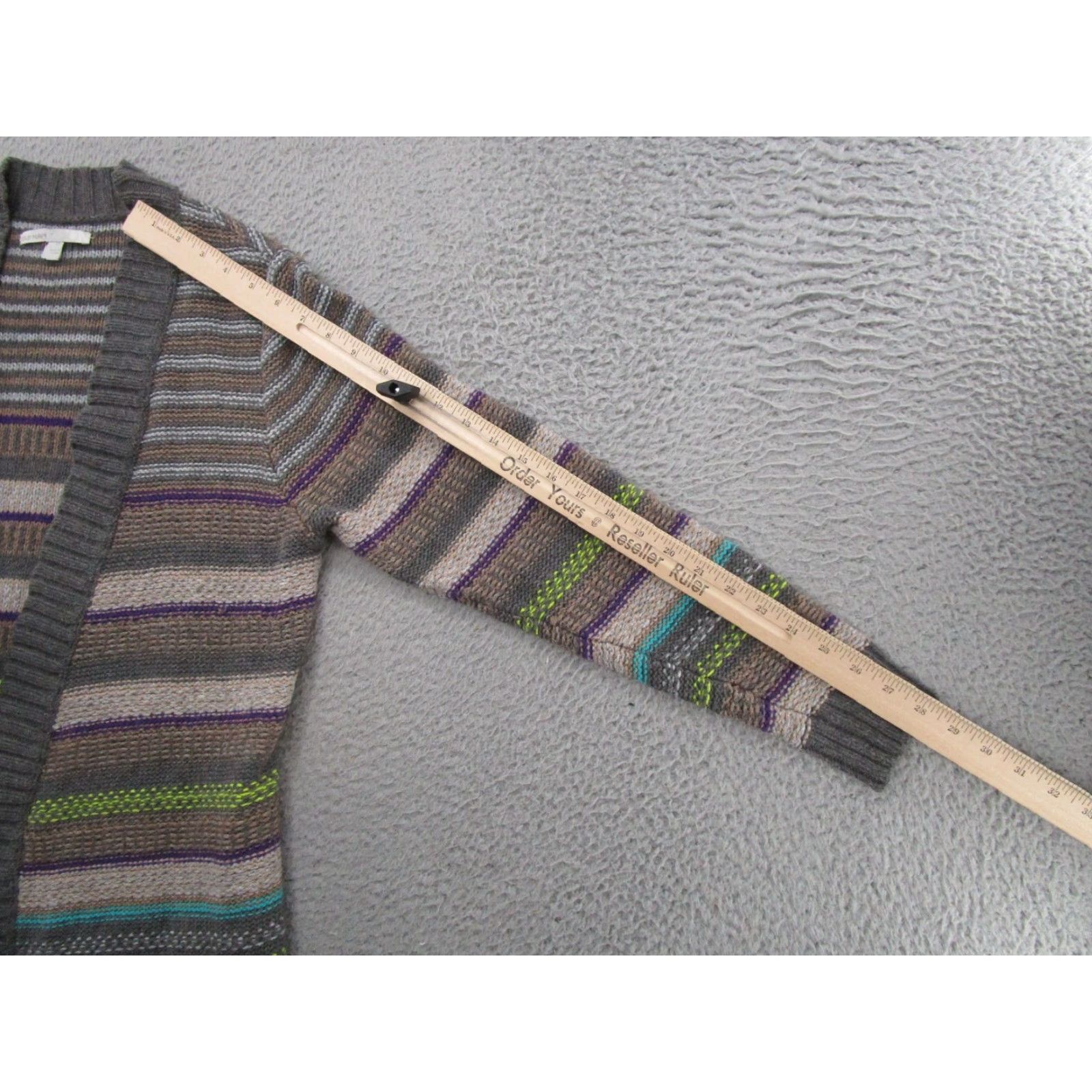 Old Navy Old Navy Striped Knit Cardigan Sweater 2XL Womens Open Front Lambswool Colorful Size XXL / US 16-18 / IT 52-54 - 7 Thumbnail