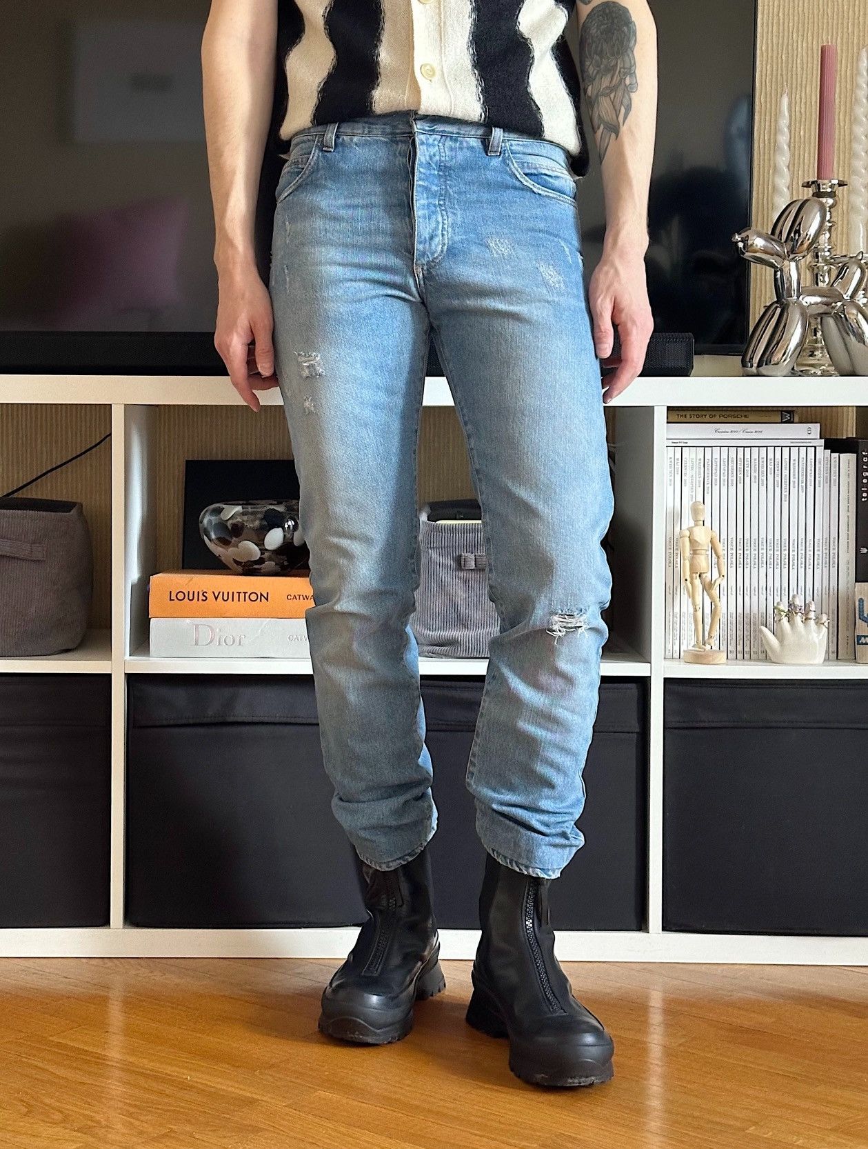 Balmain × Streetwear × Vintage BALMAIN Decarnin SS11 Distressed