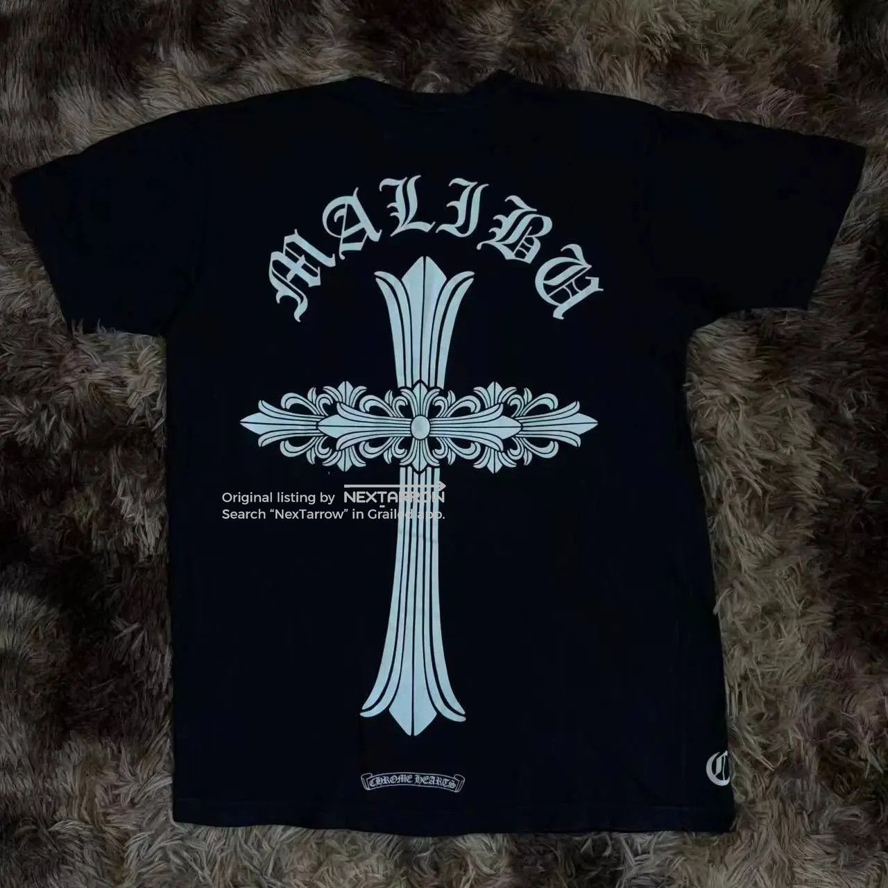 Chrome Hearts Black Malibu Cross Sword Floral Tee M 99n, Men's — image 2 of 4