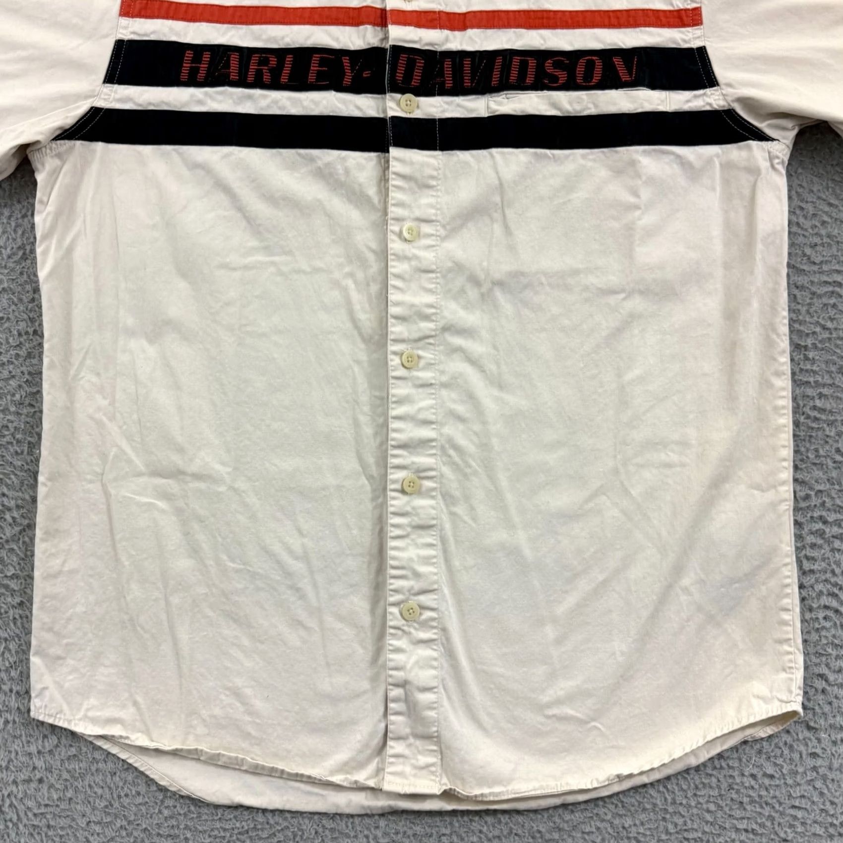 Harley Davidson VINTAGE Harley Davidson Shirt Mens L Short Sleeve Button Up Motorcycles Biker Size US L / EU 52-54 / 3 - 2 Thumbnail