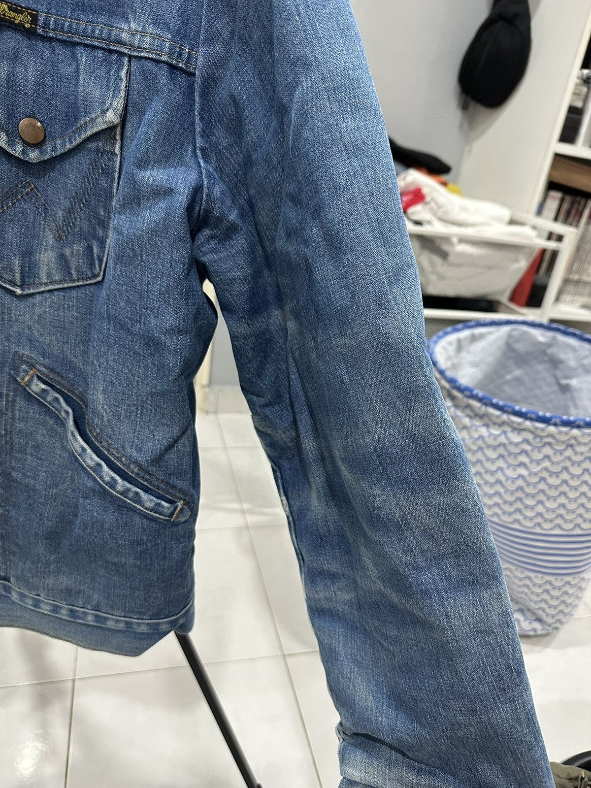 Wrangler Vintage 70s Wrangler western Denim Jacket Blanket lined Size US XL / EU 56 / 4 - 5 Thumbnail