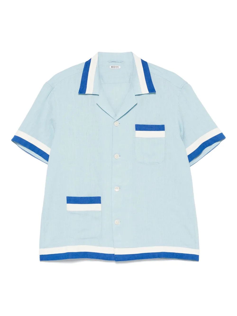Bode o1mle0226 Seedling Stripe Shirt in Blue Size US XXL / EU 58 / 5 - 1 Thumbnail