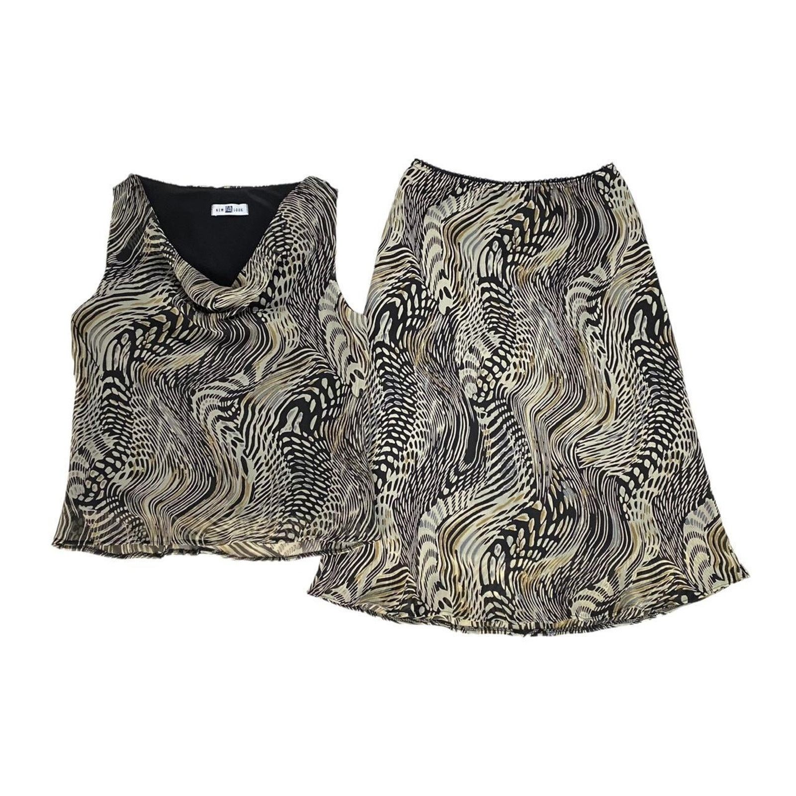 New Look New Look Vintage Animal Print Tank & Skirt Co-Ord UK Size 14 Size 32" / US 10 / IT 46 - 1 Thumbnail