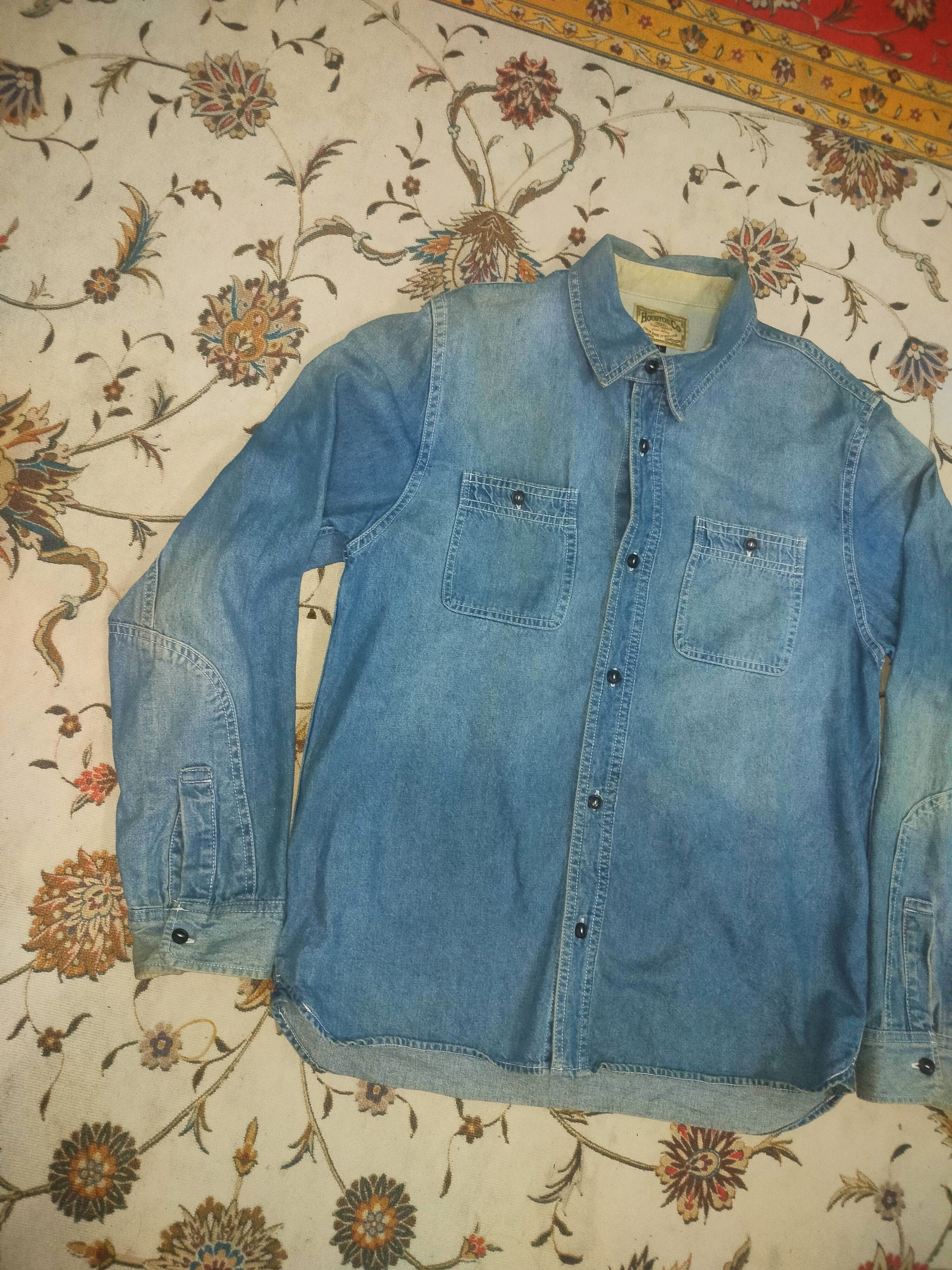 Japanese Brand HOUSTON FLORIDA MAP EMBROIDERY BUTTON UP DENIM Size US M / EU 48-50 / 2 - 2 Thumbnail