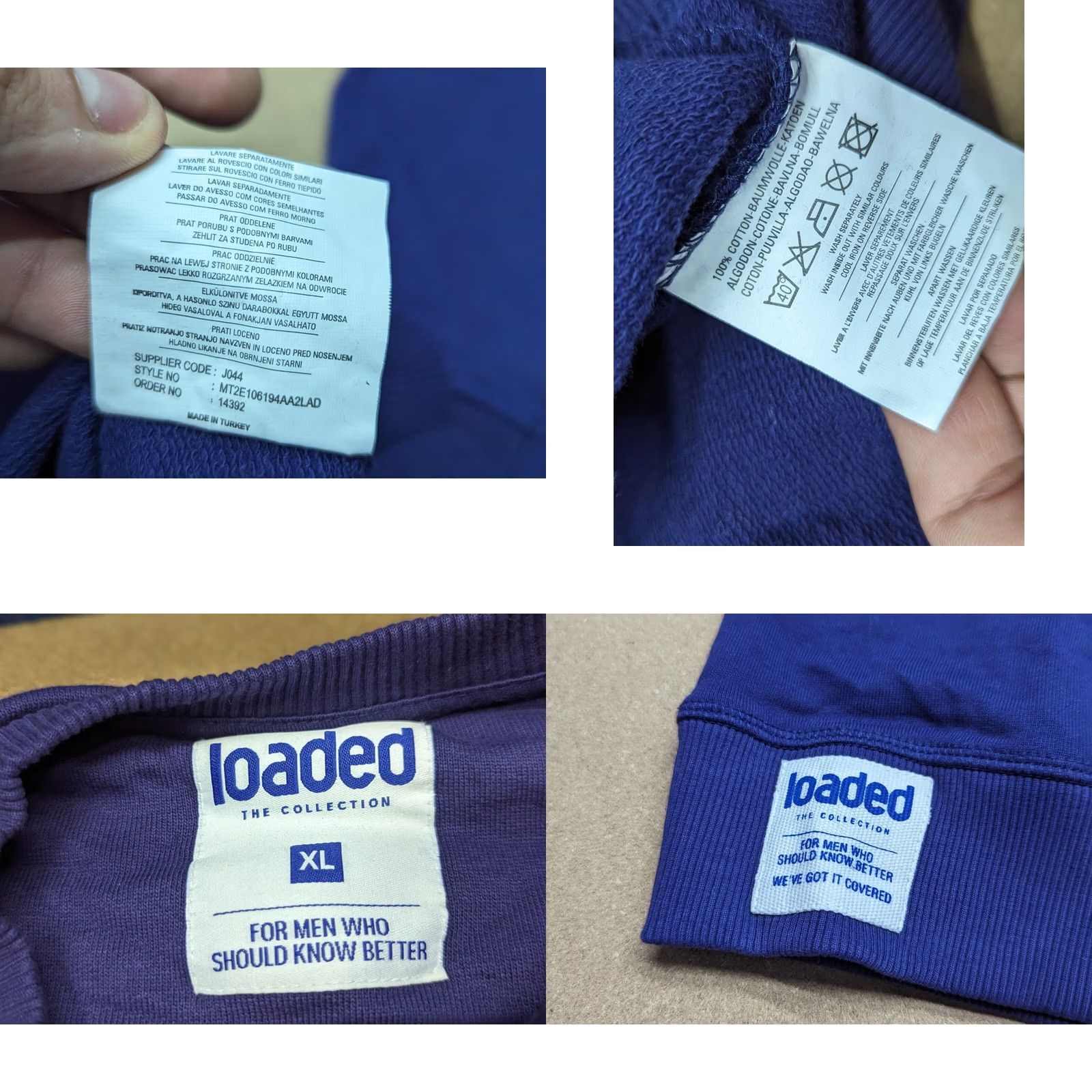 Vintage Loaded Collection Magazine Mens Sweatshirt XL Navy Blue Cotton Knit Logo Pullover Casual 2009 Size US XL / EU 56 / 4 - 8 Thumbnail