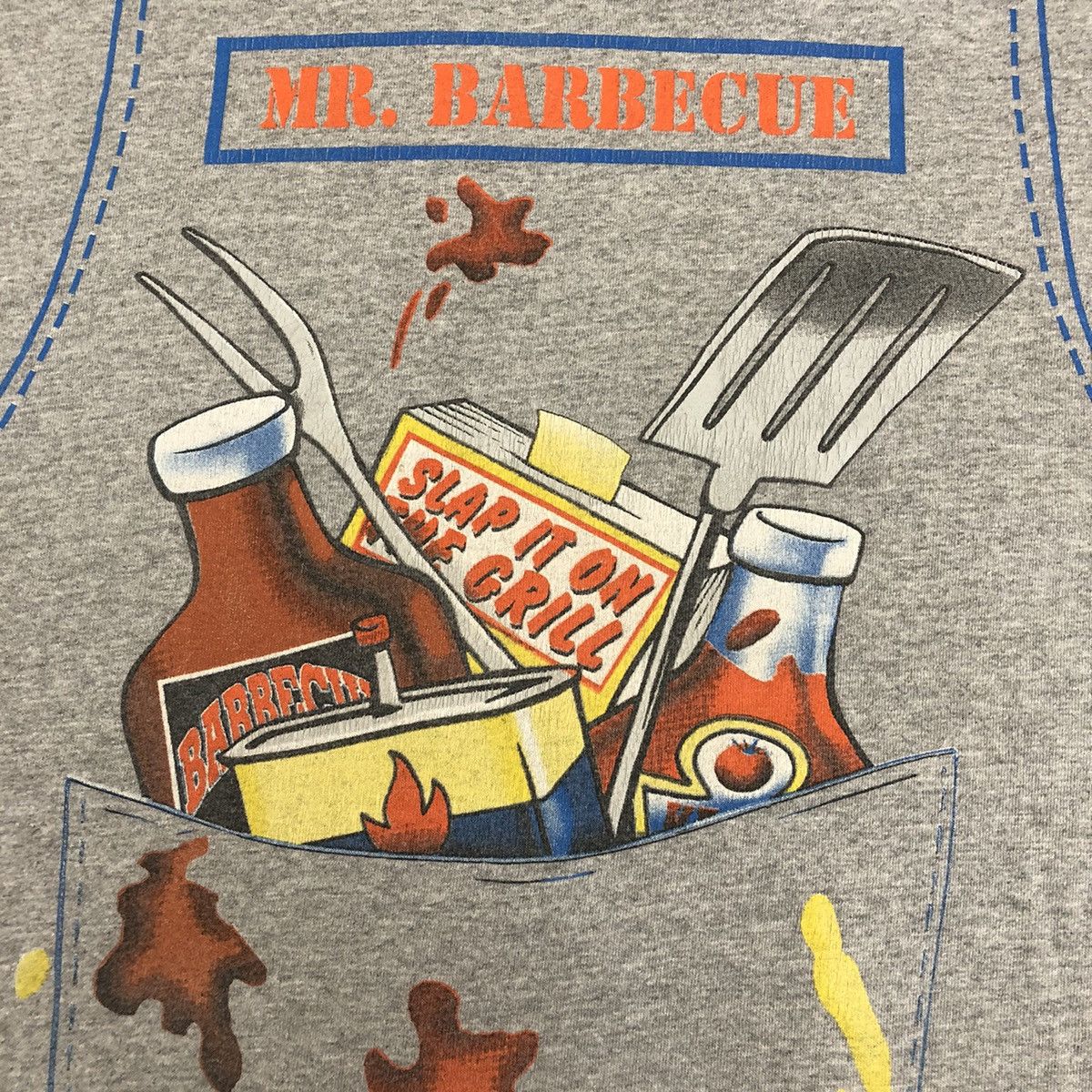 Delta MR. BARBECUE Apron Costume Vintage T-Shirt Size US XL / EU 56 / 4 - 3 Thumbnail