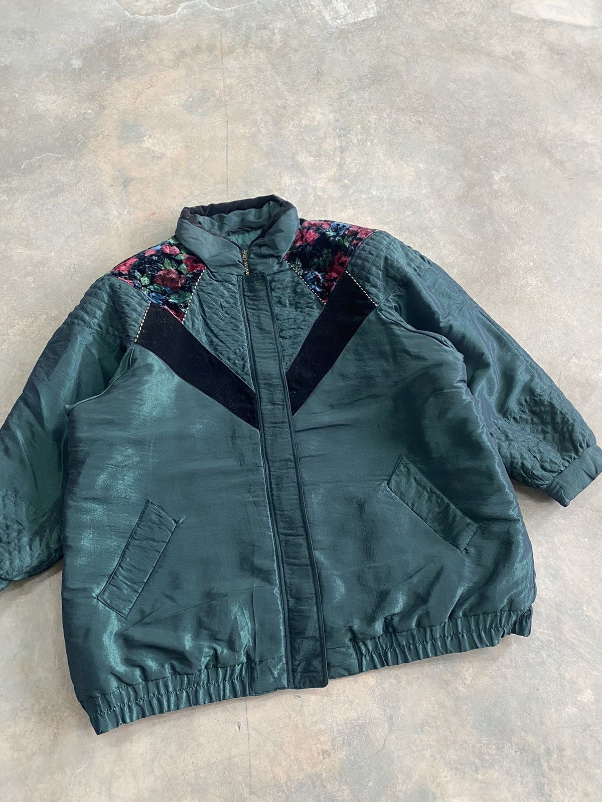 Japanese Brand × Vintage VINTAGE FLORAL PUFFER DOWN JACKET 80s Size 3XL / US 20-22 - 3 Thumbnail