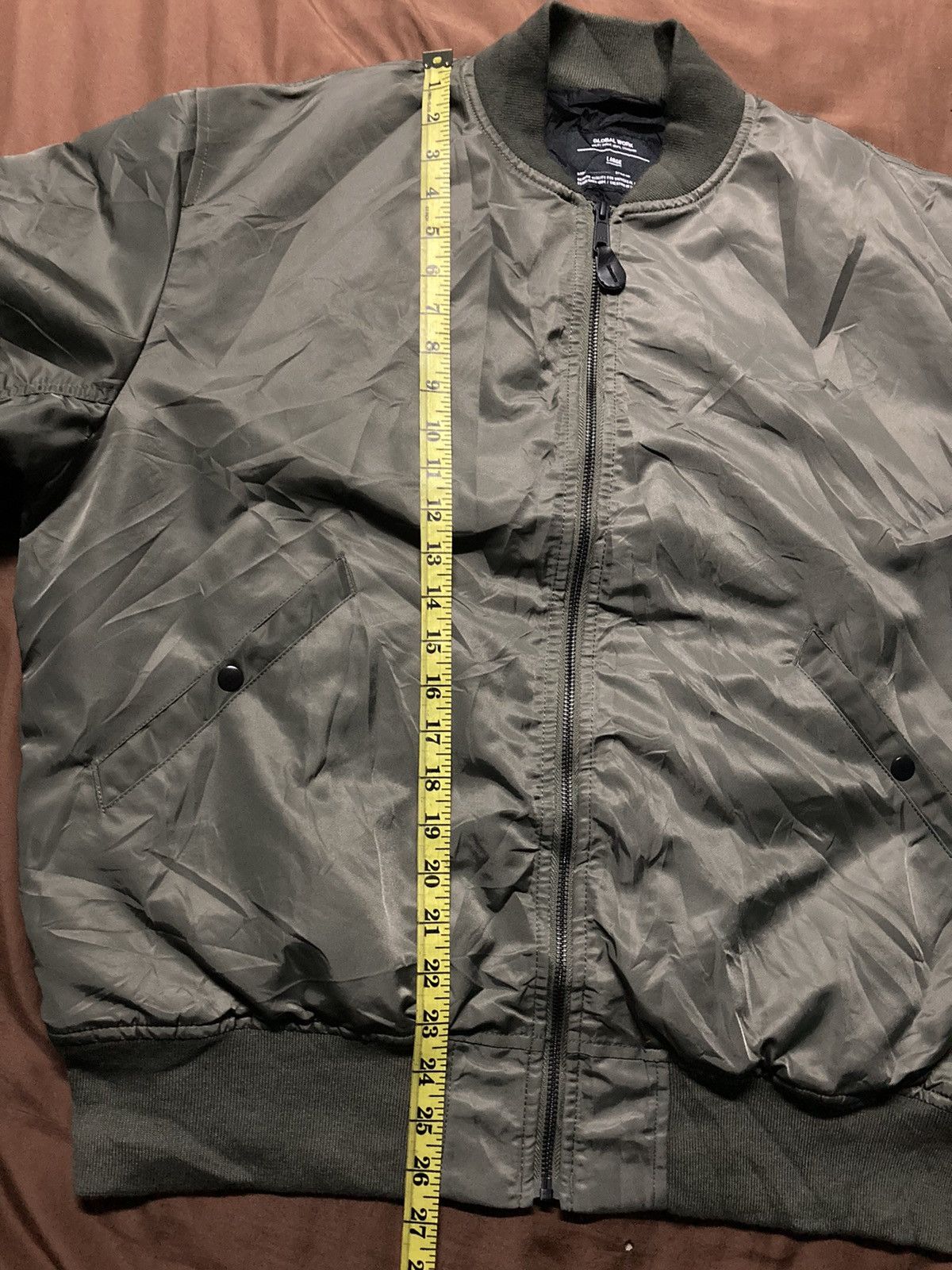 Global Work Global Work Olive Green Bomber Jackets Size US L / EU 52-54 / 3 - 9 Thumbnail