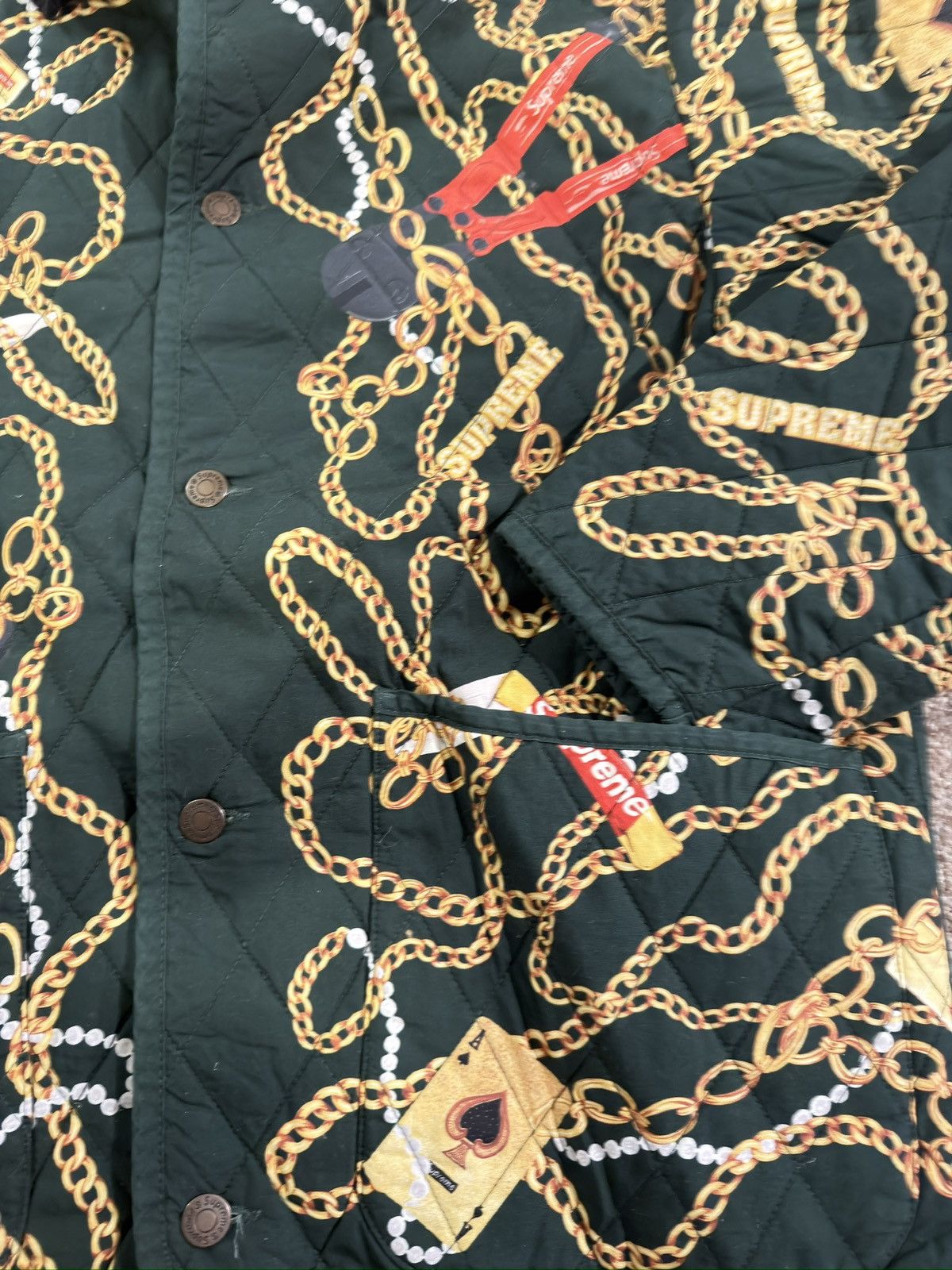 Supreme Supreme Chains Quilted Jacket Size US M / EU 48-50 / 2 - 8 Thumbnail