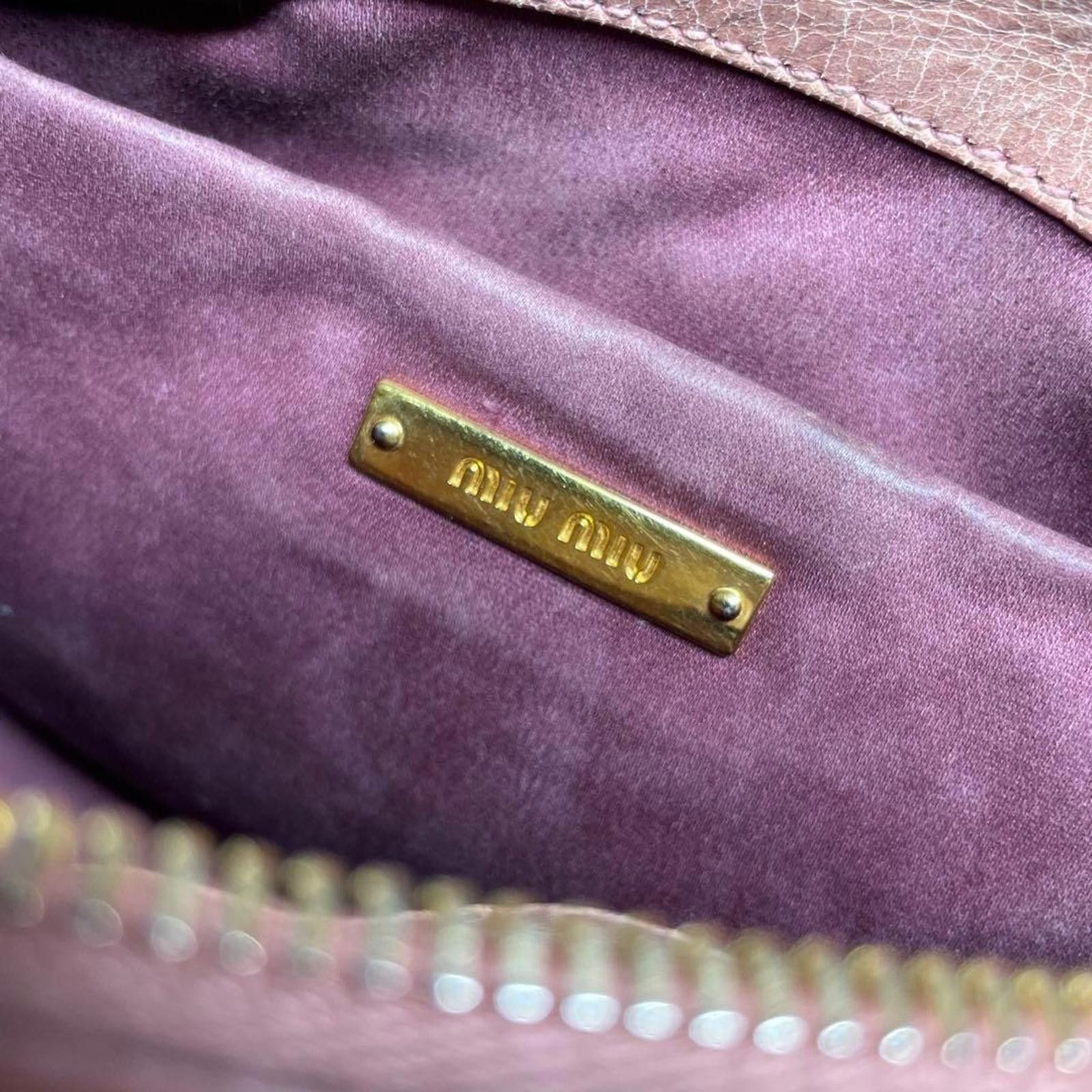 Miu Miu Miu Miu - Pink Leather Satchel Bag Size ONE SIZE - 8 Thumbnail