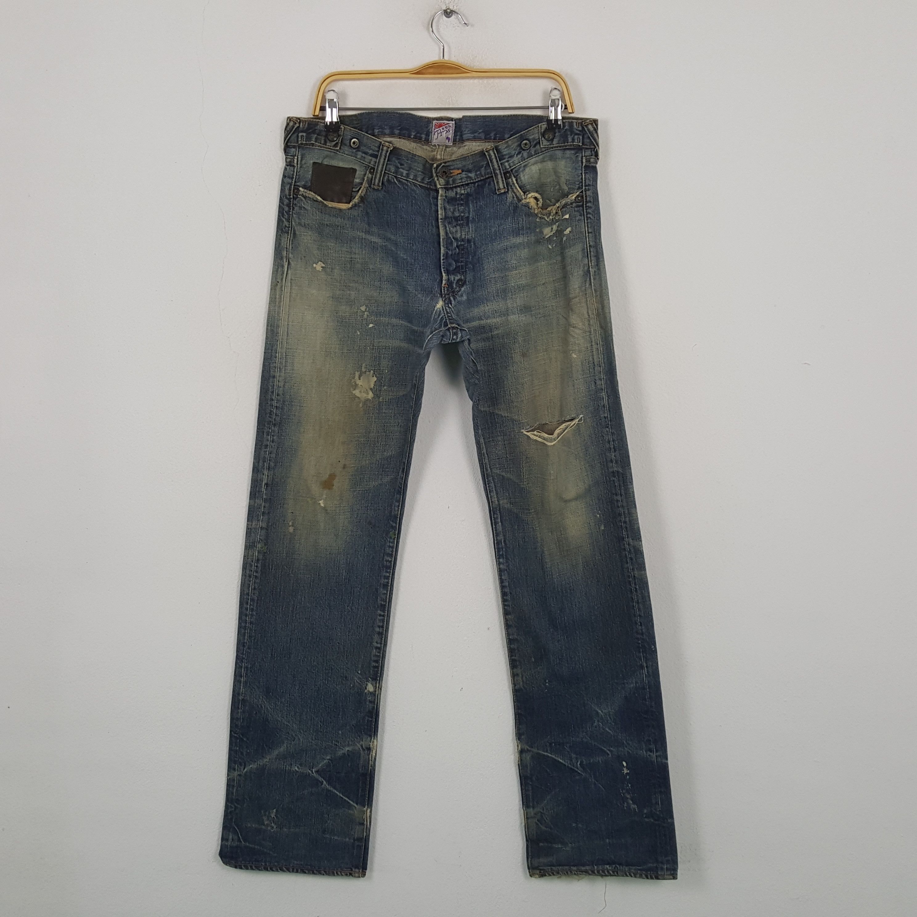 Prps Vintage Prps Japanese Brand Distressed Denim Jeans RR9 Size US 35 - 1 Thumbnail
