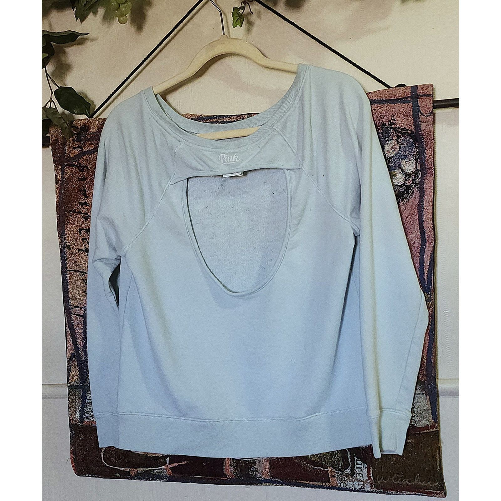 Victoria's Secret PINK VICTORIA'S SECRET Open Back Sweatshirt Boat Neck XS Size XL / US 12-14 / IT 48-50 - 2 Thumbnail