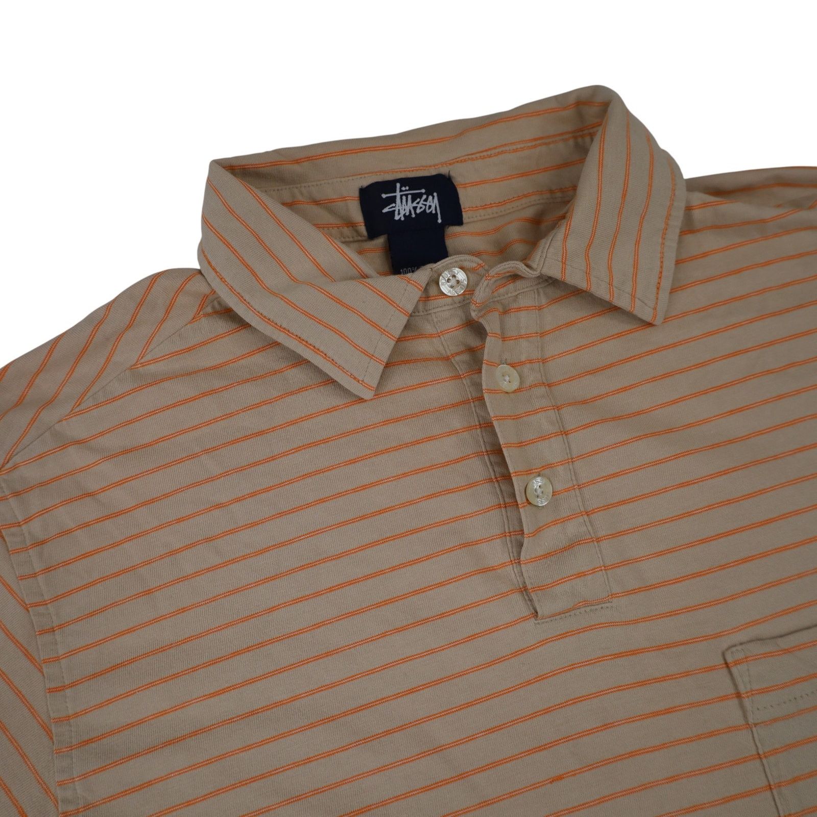 Stussy × Vintage Vintage Stussy Striped Polo Shirt Size US M / EU 48-50 / 2 - 5 Thumbnail