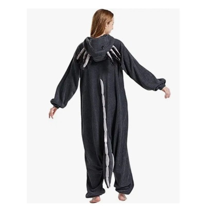Other Adult Grey Axolotl Hooded Jumper w/ Tail & Pockets - Small Size ONE SIZE - 5 Thumbnail