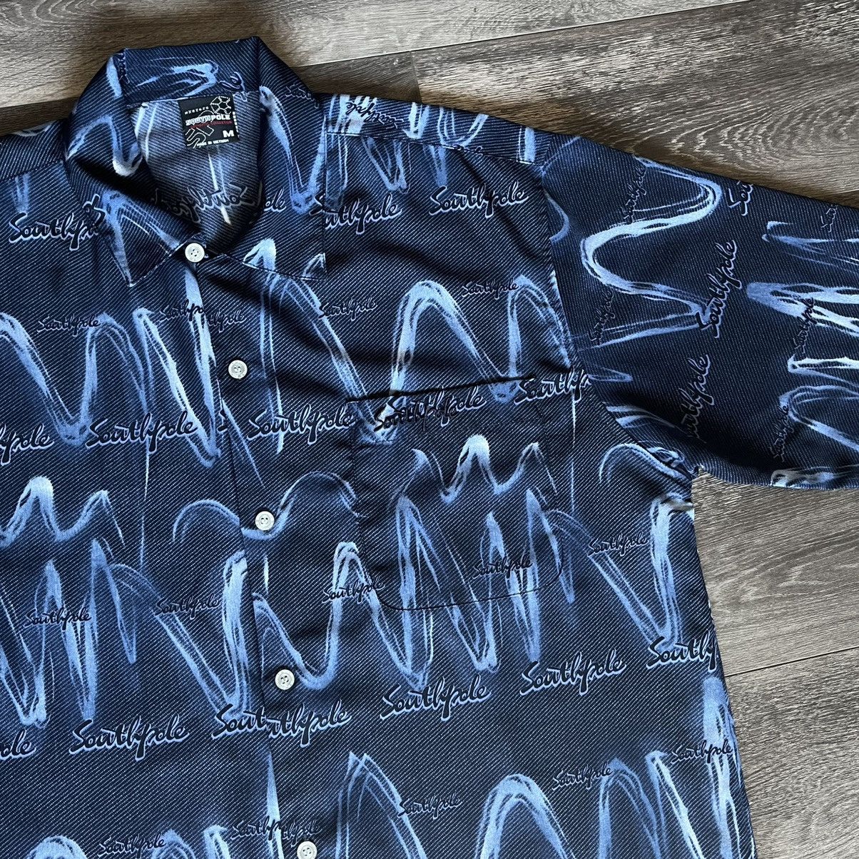 Southpole Vintage Y2K Southpole Geometric Pattern Wavelength S/S Shirt Size US M / EU 48-50 / 2 - 4 Thumbnail