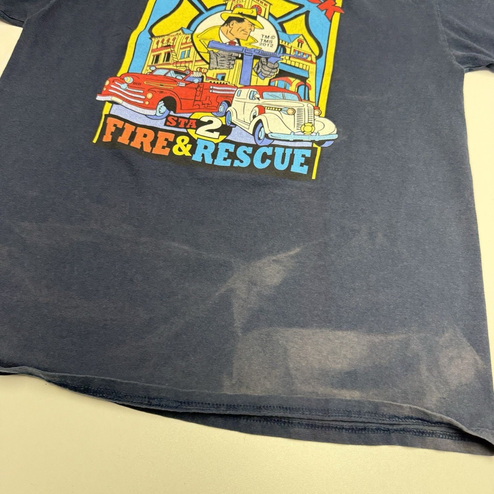 Vintage Woodstock Fire & Rescue T Shirt Mens L Blue Y2K Size US L / EU 52-54 / 3 - 9 Thumbnail