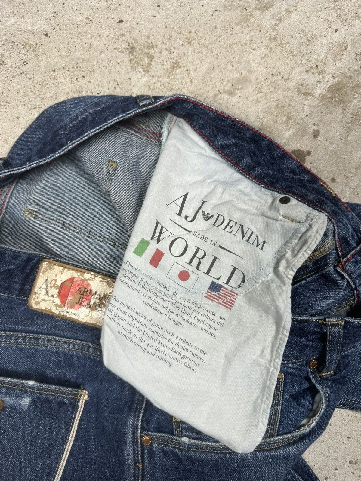 Giorgio Armani Vintage 2000s Armani Jeans Japan Selvedge Denim Pants Size US 34 / EU 50 - 16 Thumbnail