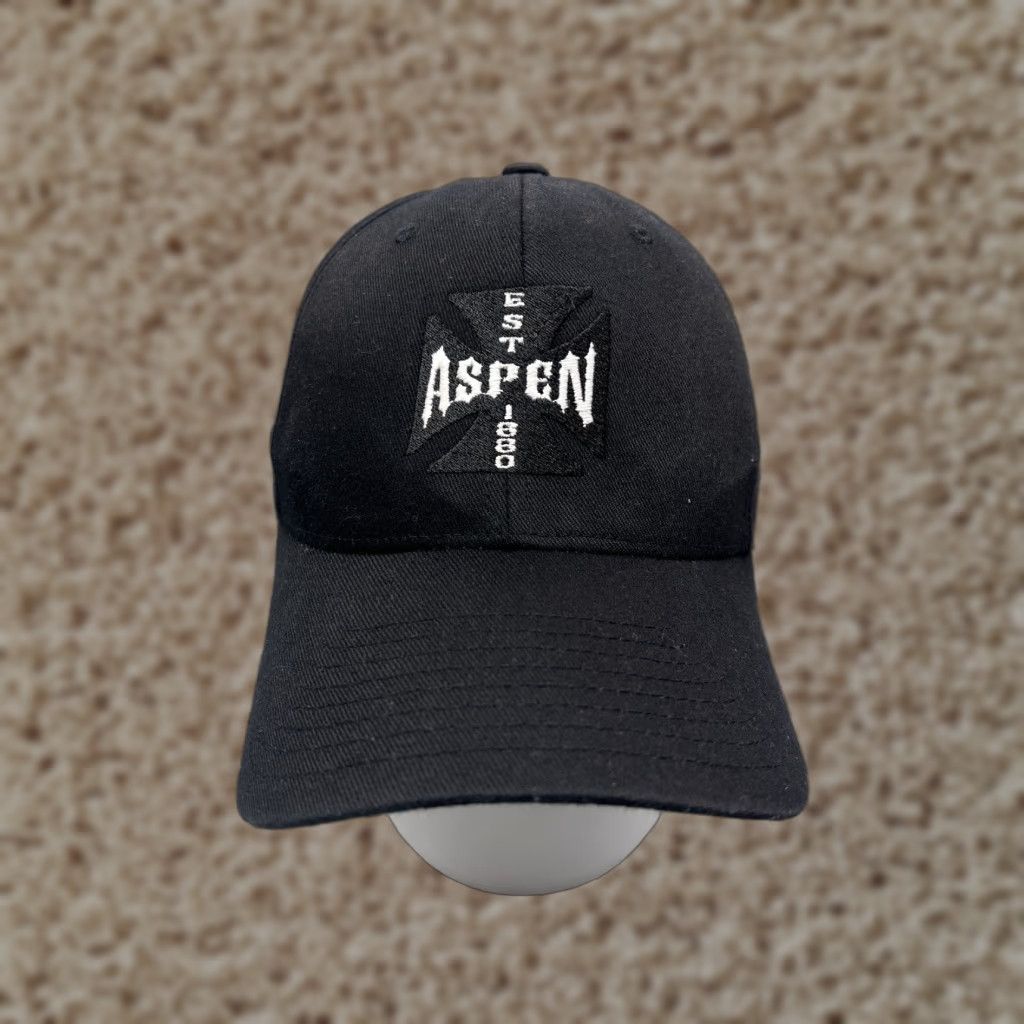 Vintage Yupoong Hat Adult One Size Black Poly Cotton Spandex Strap Back Sports Size ONE SIZE - 1 Thumbnail