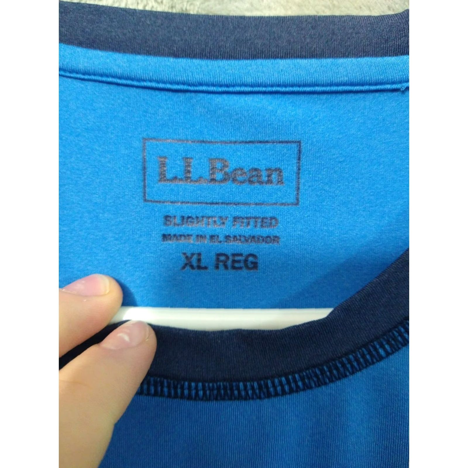 Vintage LL Bean Shirt Mens XL Blue Short Sleeve Crew Neck Slightly Fitted Performance Shirt Size US XL / EU 56 / 4 - 5 Thumbnail